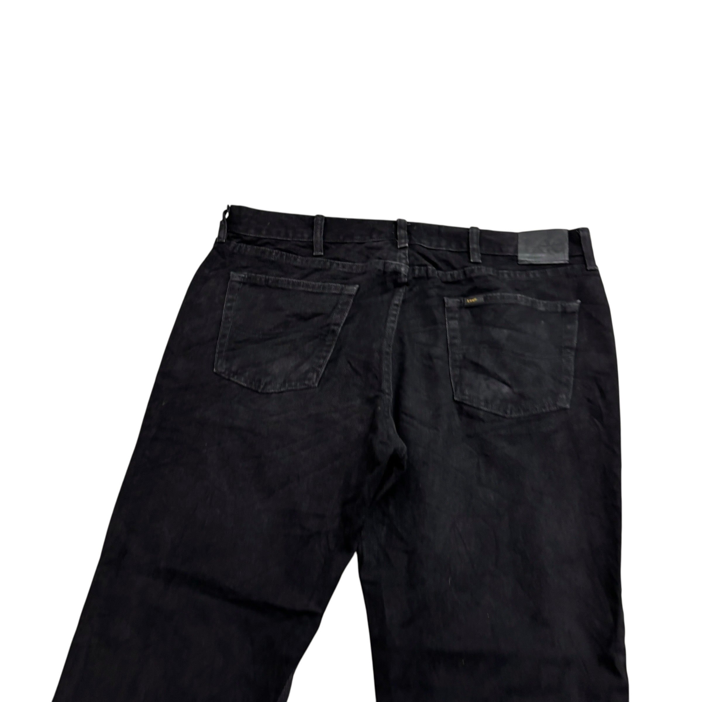 Lee Jeans W40 L29 Mens Black Regular Straight Fit Denim (E)