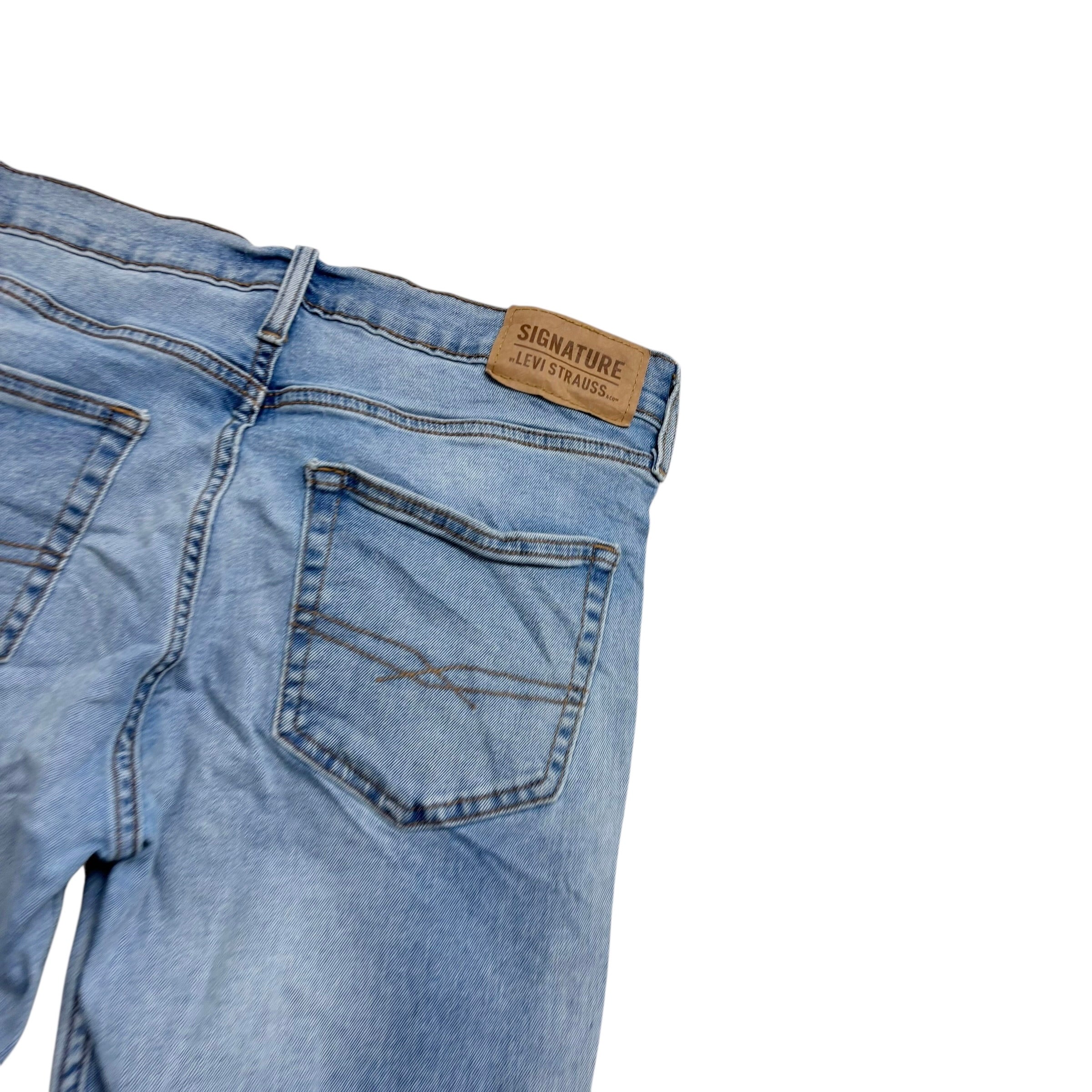 Levis Signature Jeans W32 L34 Mens Light Blue Slim Fit Stretch Denim (E)