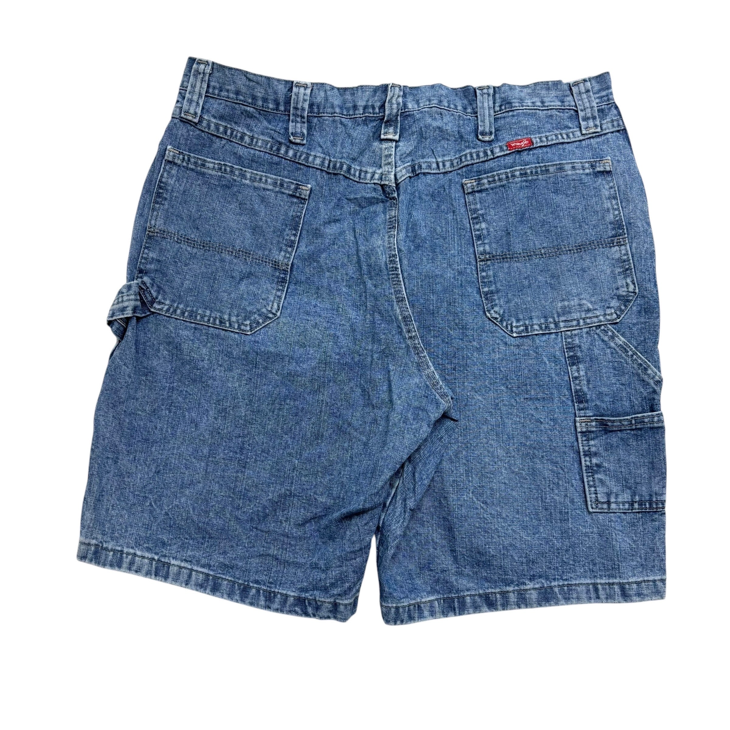 Wrangler Baggy Jorts W38 Mens Light Blue Denim Shorts Relaxed Fit Carpenter (E)