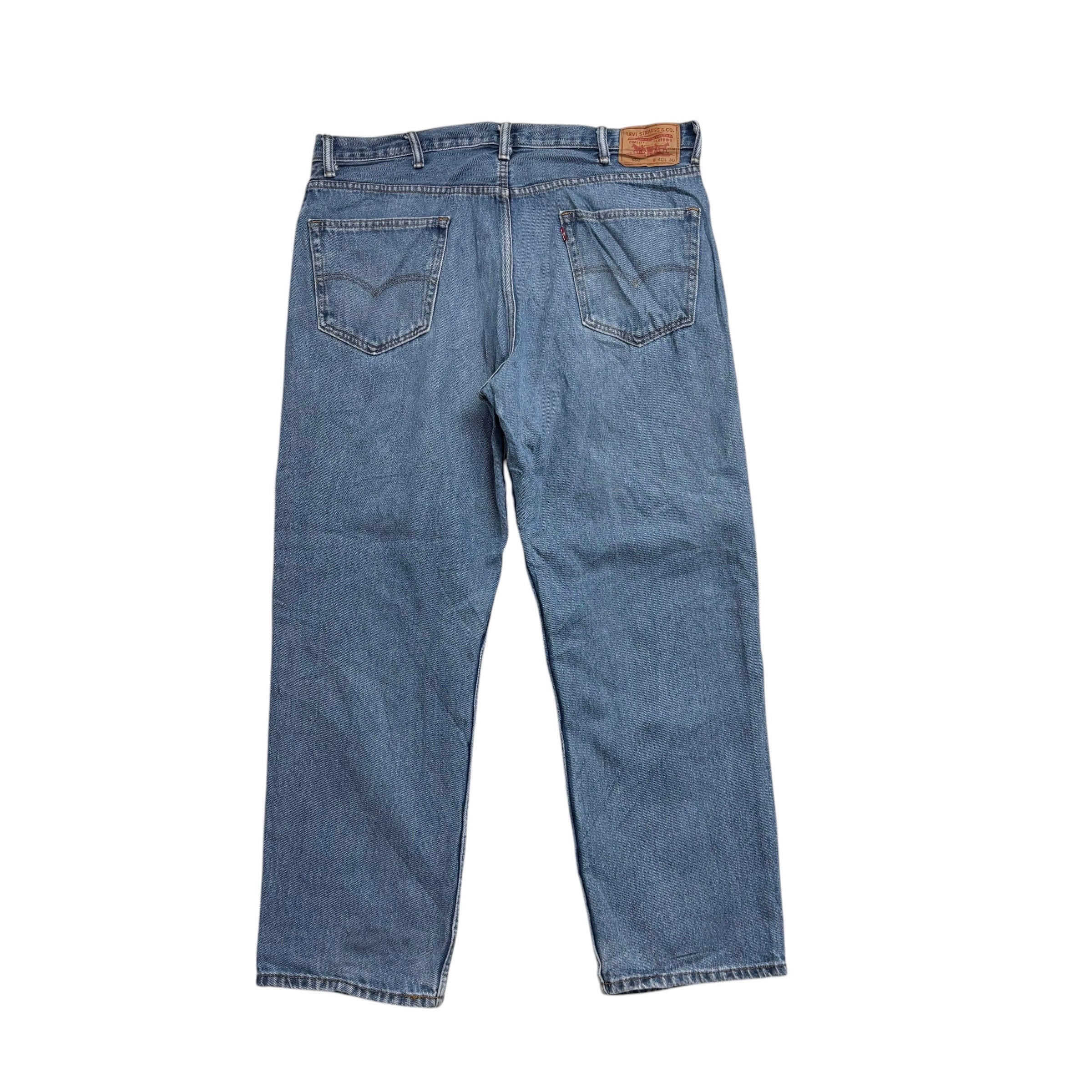 Levis 550 Jeans W40 L30 Mens Mid Blue Baggy Relaxed Straight Vintage Denim (E)