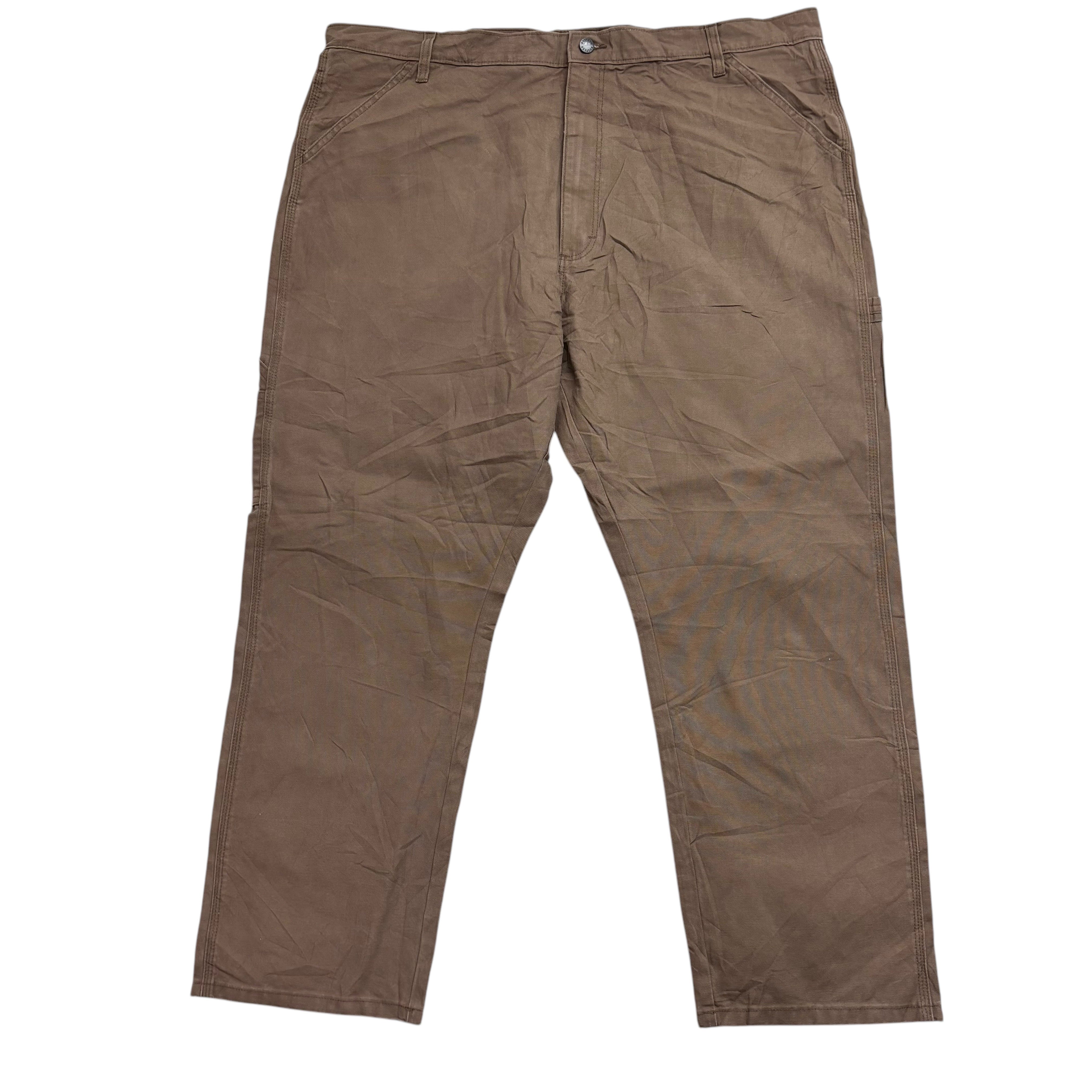 Rustler by Wrangler Carpenter Pants W42 L30 Mens Brown Relaxed Fit Trousers (E)