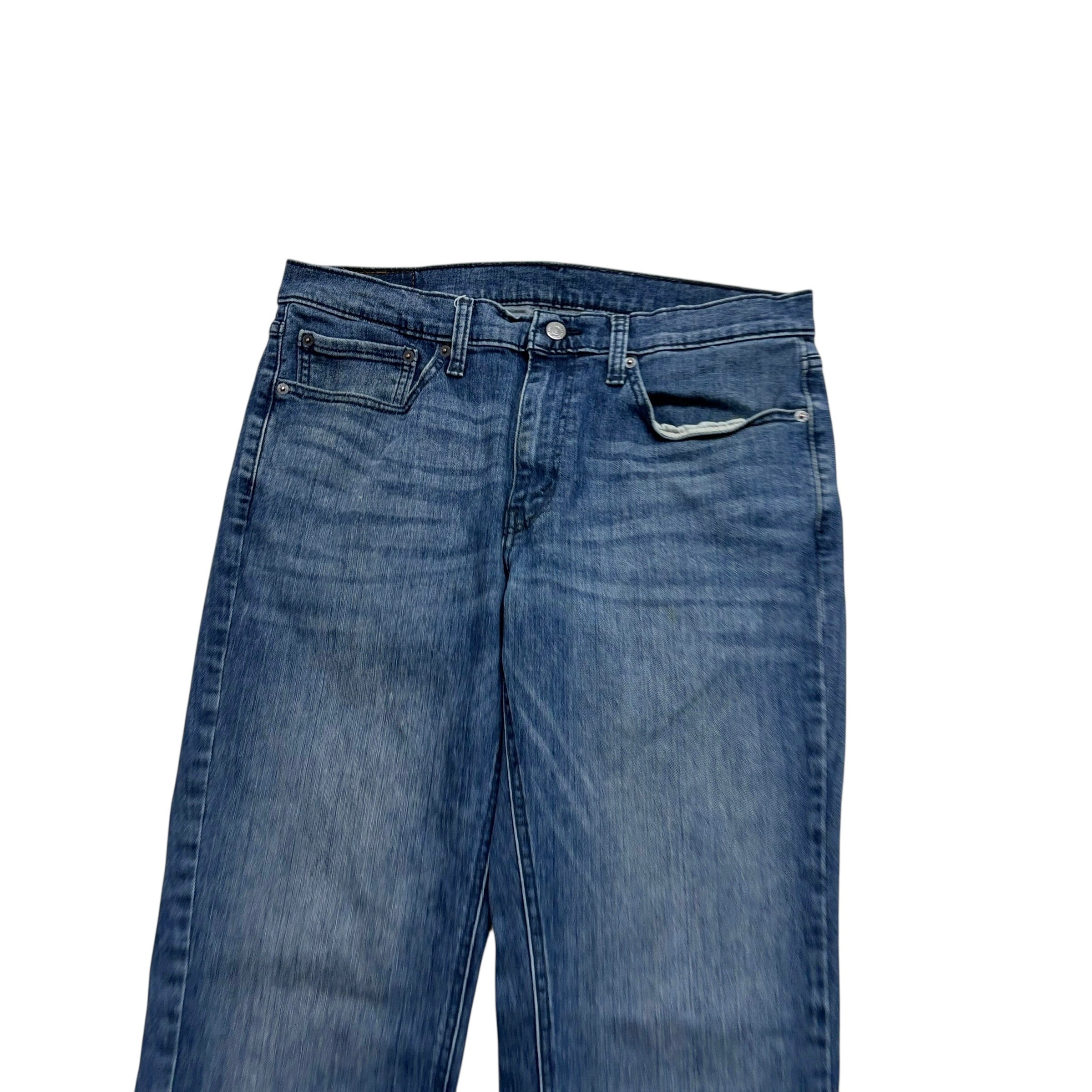 Levis 541 Jeans W34 L34 Mens Navy Blue Athletic Tapered Fit Stretch Denim