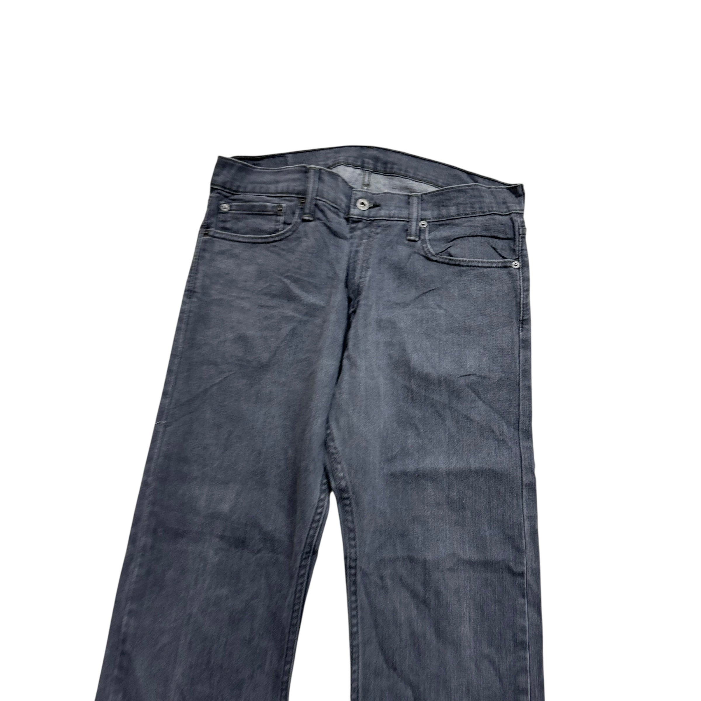 Levis 514 Jeans W34 L27 Mens Grey Regular Straight Fit Stretch Denim (E)
