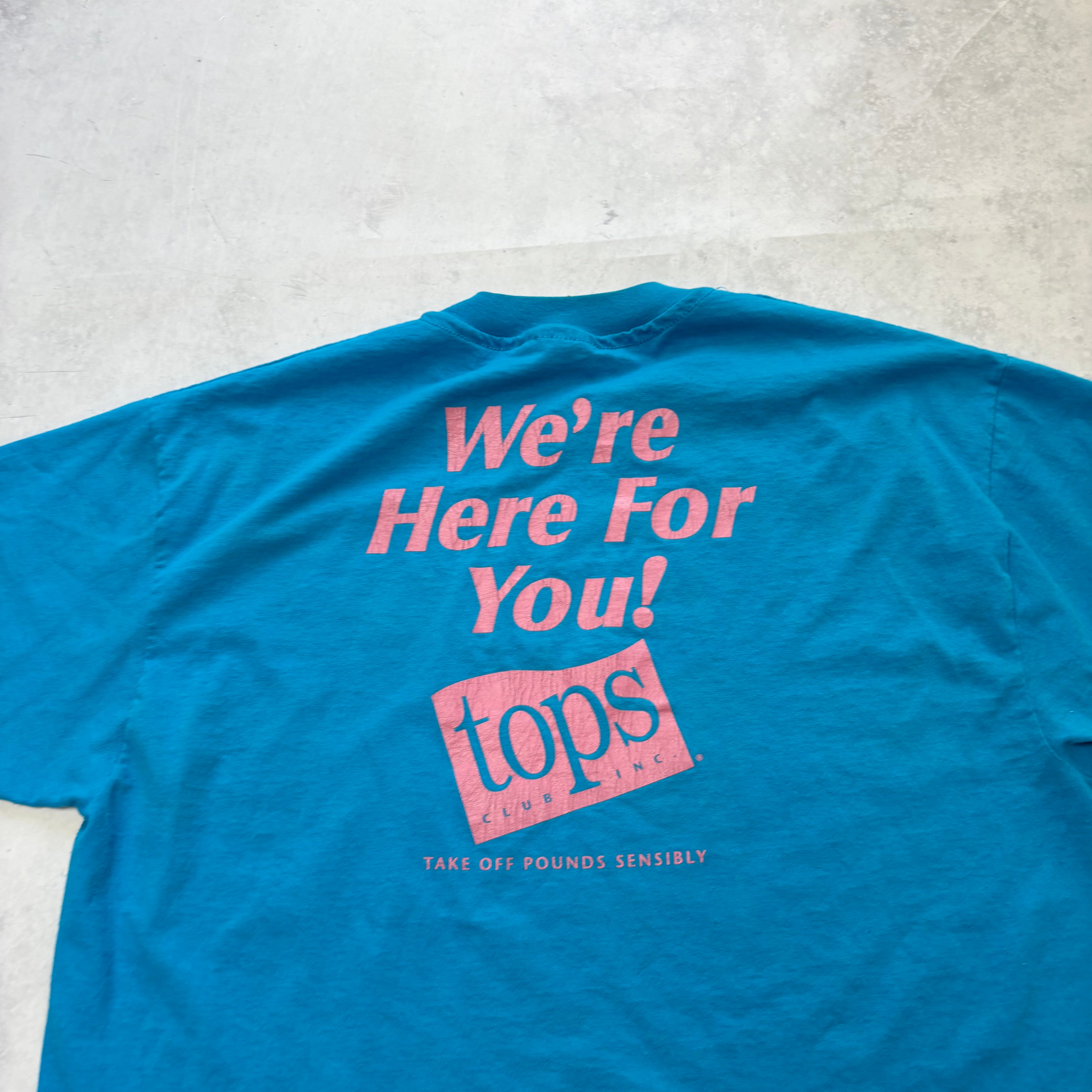 Vintage T Shirt Mens XL Blue Single Stitch Graphic Print 90s USA