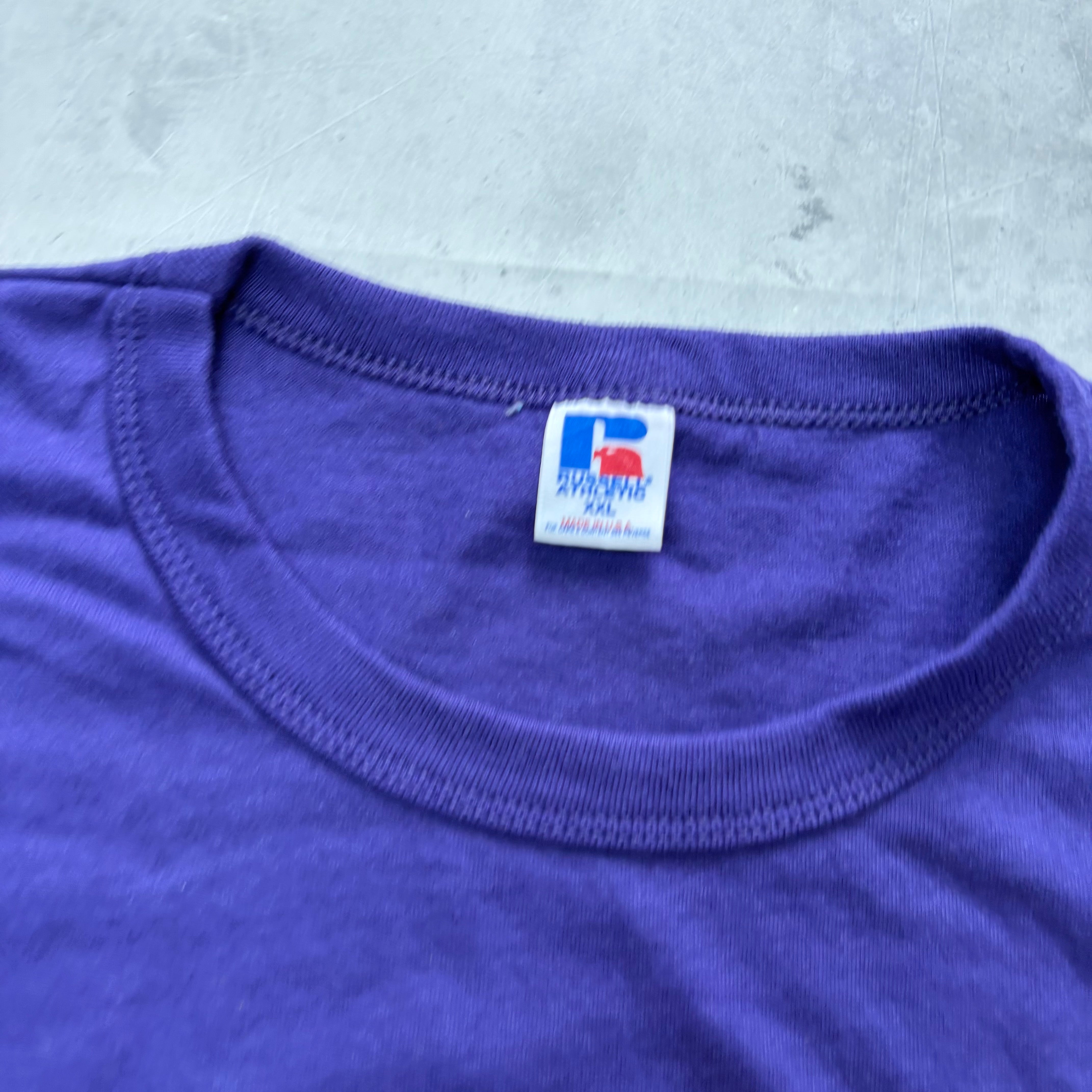 Vintage T Shirt Mens XXL Purple Single Stitch Graphic Print 90s (E)