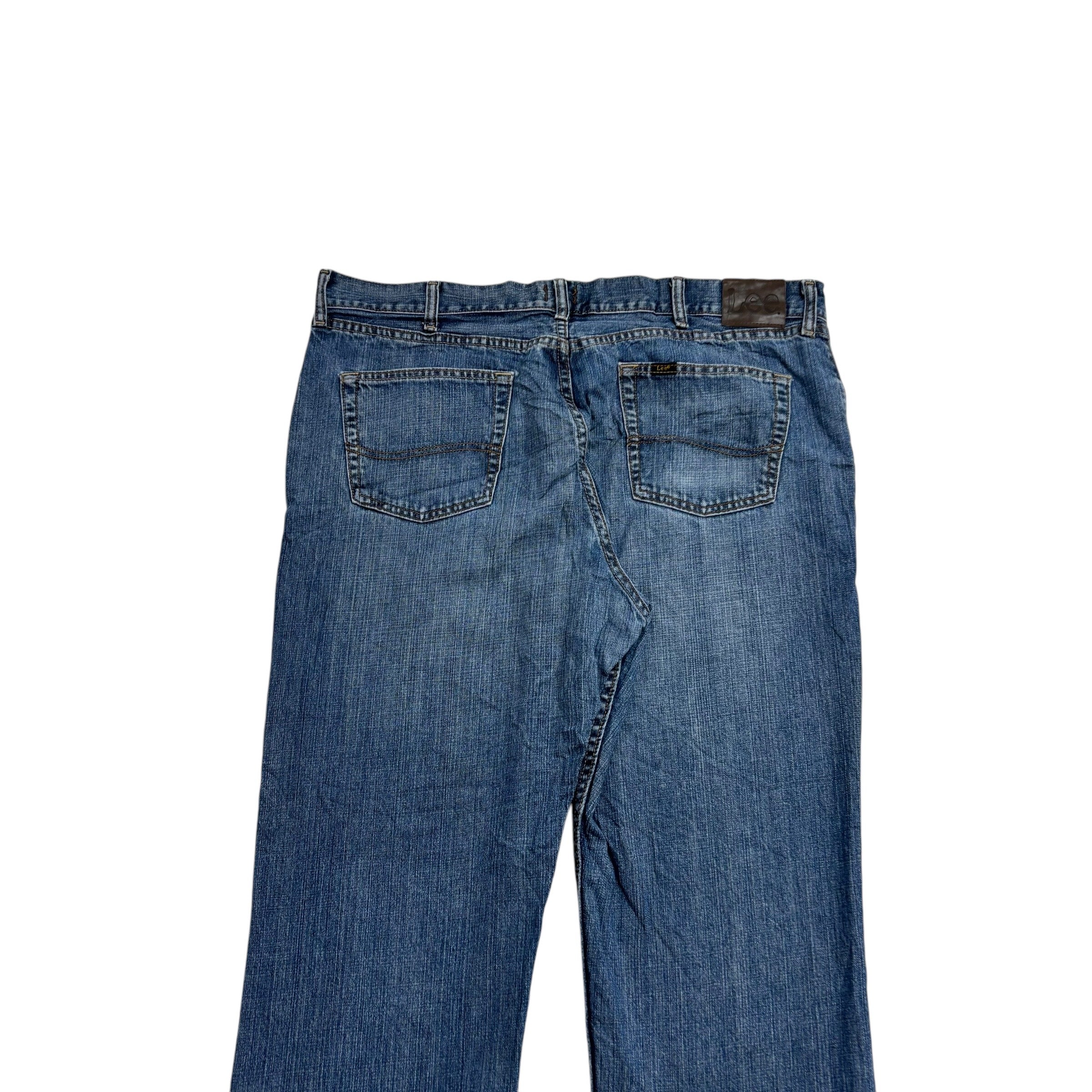 Lee Jeans W40 L32 Mens Mid Blue Baggy Relaxed Straight Fit Denim (E)