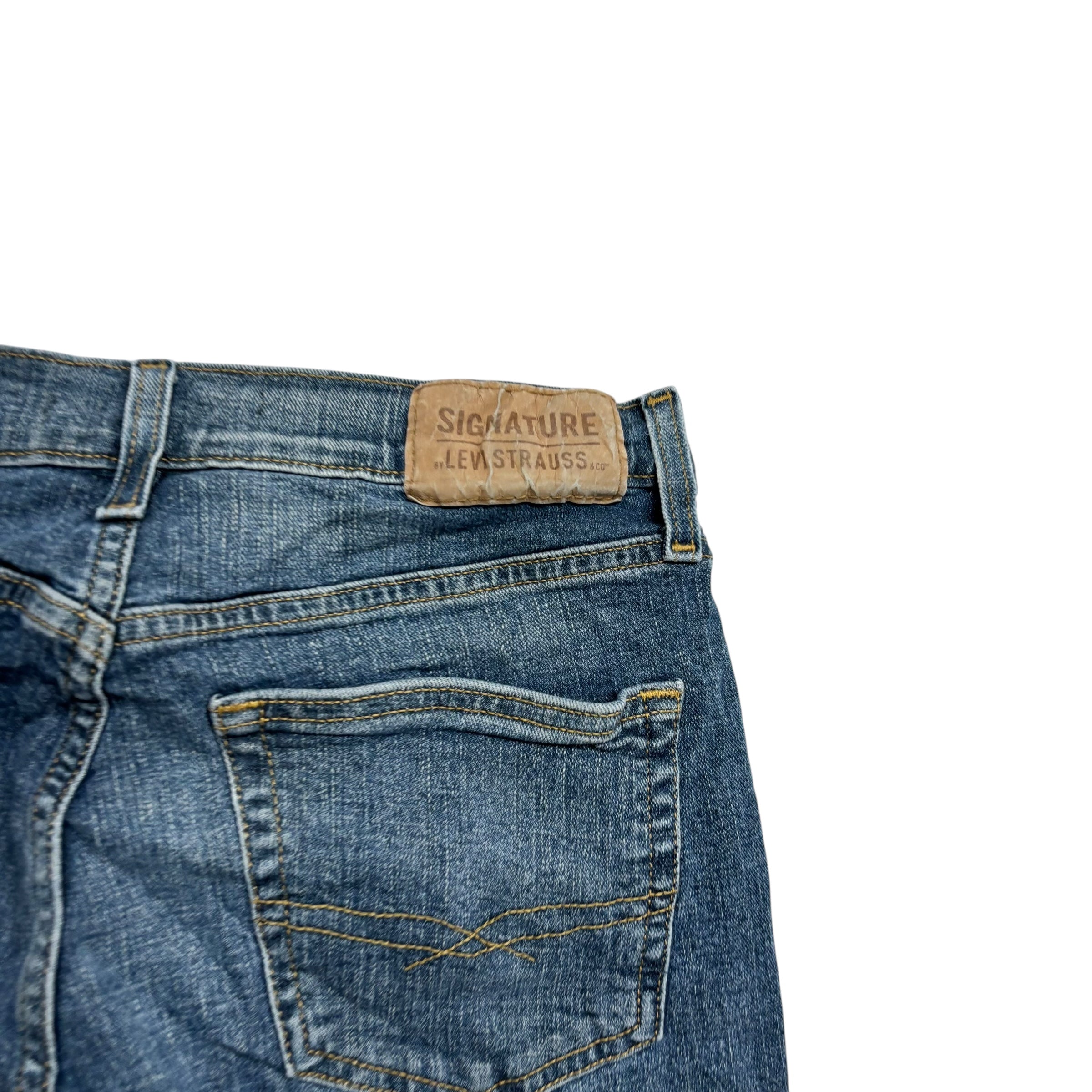 Levis Signature Jeans W29 L30 Mens Blue Slim Straight Fit Stretch Denim