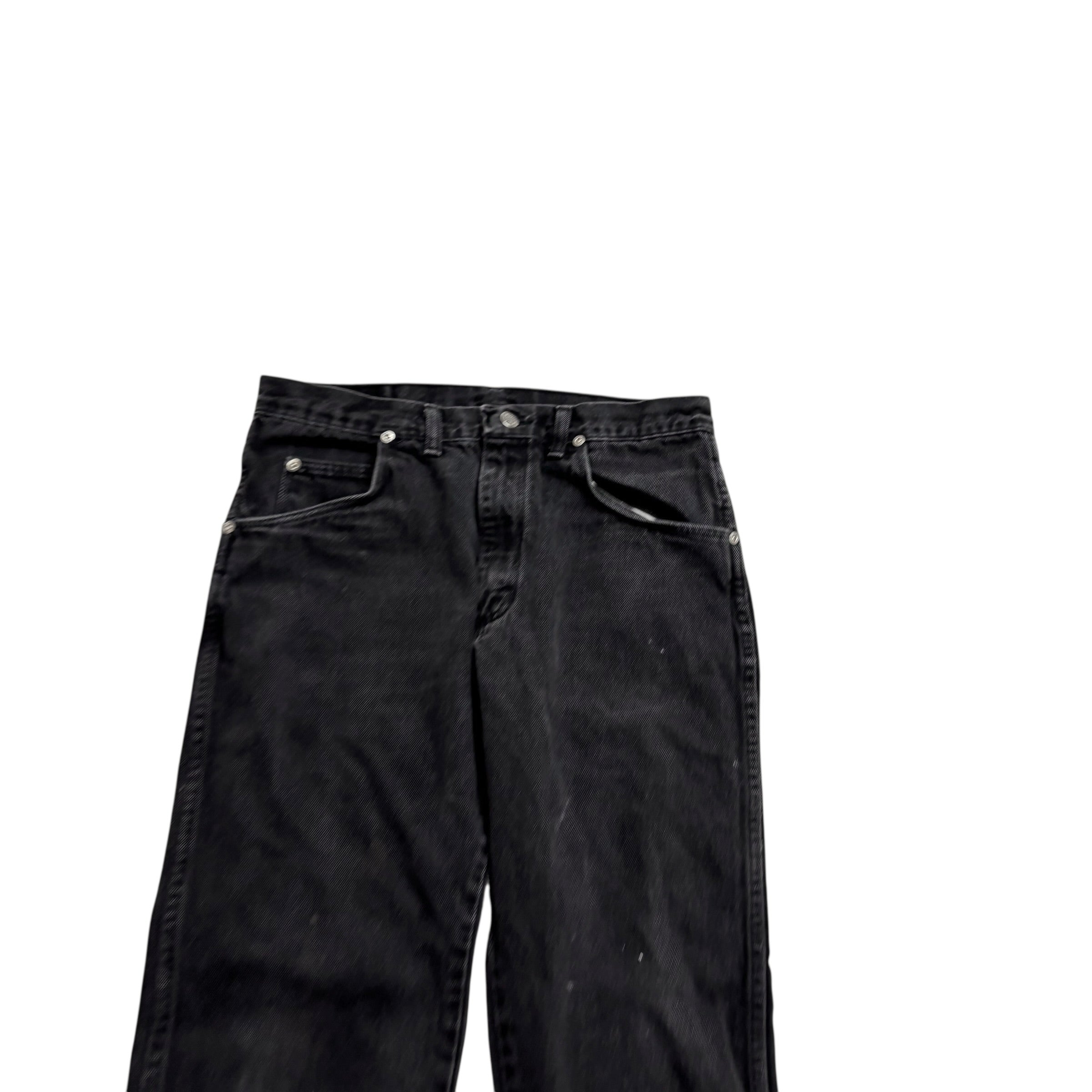 Wrangler Jeans W30 L30 Mens Black Regular Straight Fit Vintage Denim