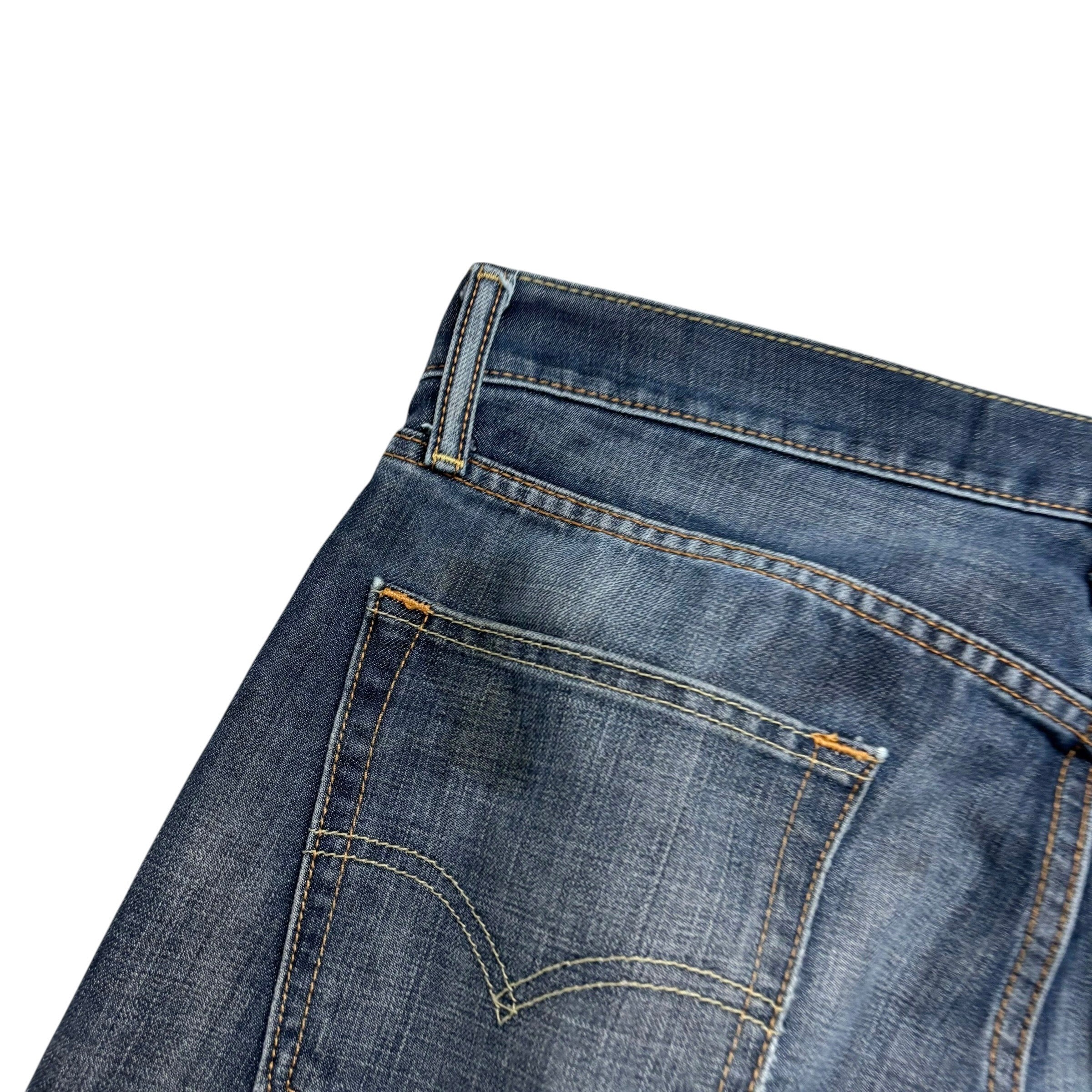 Levis 513 Jeans W33 L30 Mens Dark Blue Slim Straight Fit Denim (F)