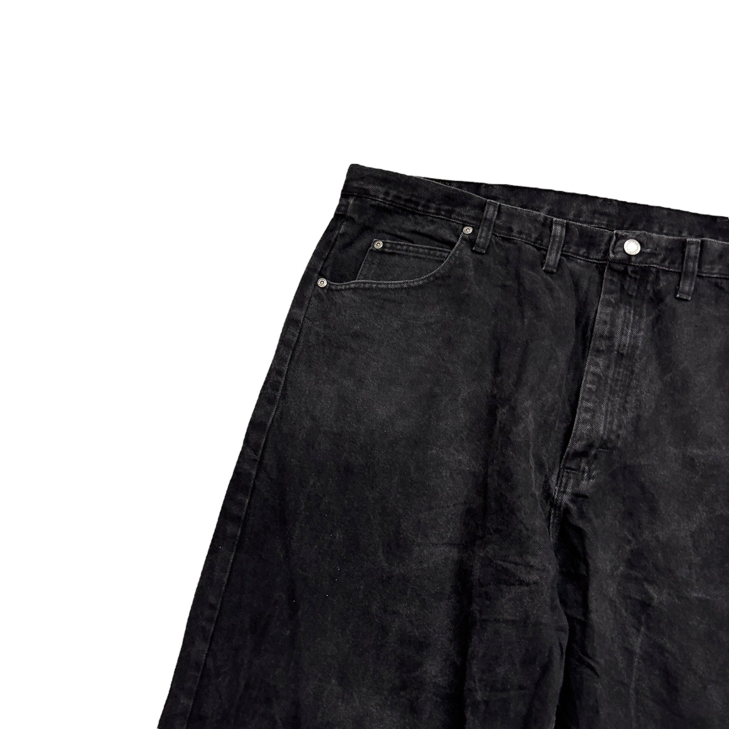 Wrangler Jeans W44 L32 Mens Black Relaxed Straight Fit Vintage Denim