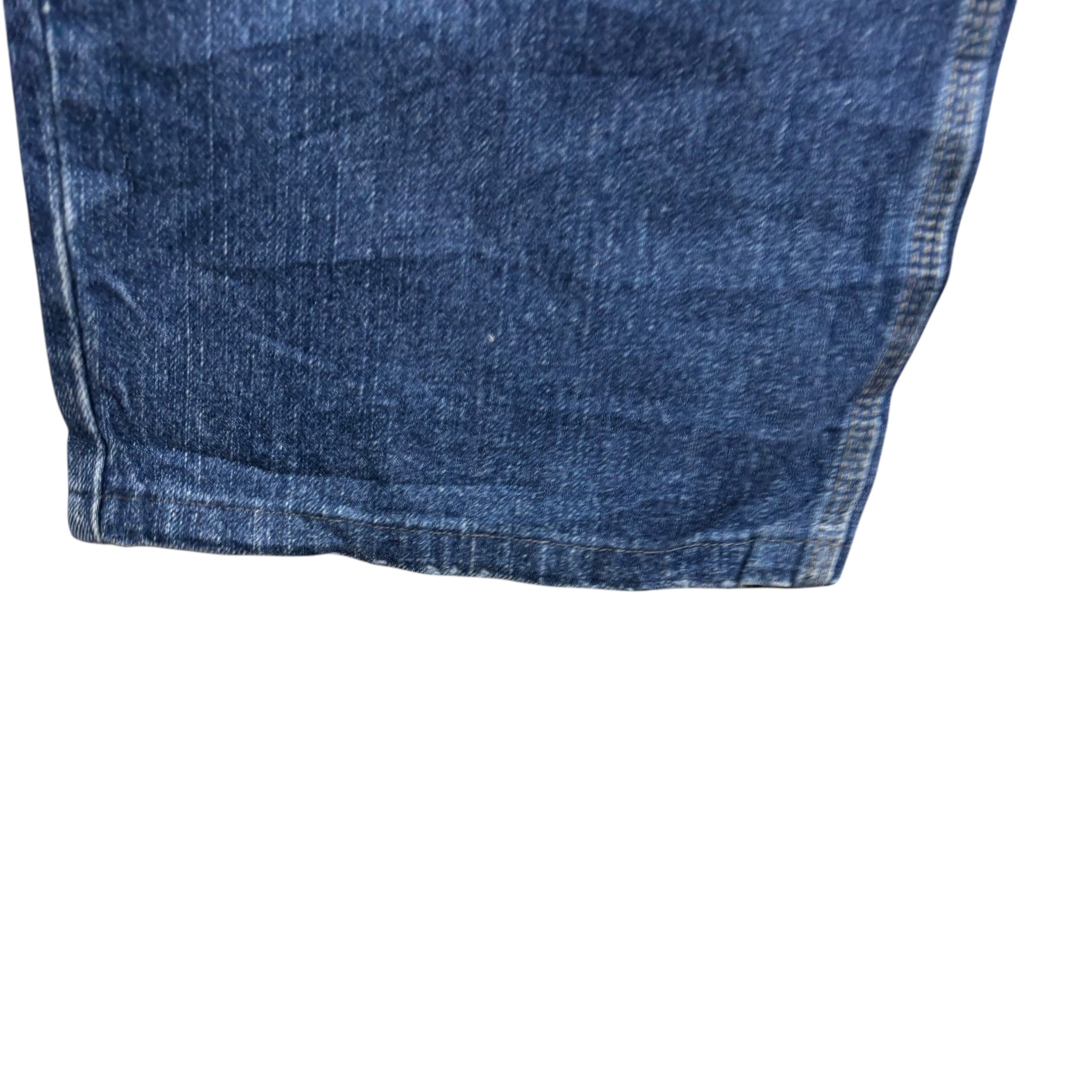 Dickies Carpenter Jeans W44 L26 Mens Mid Blue Relaxed Straight Fit Pants (E)