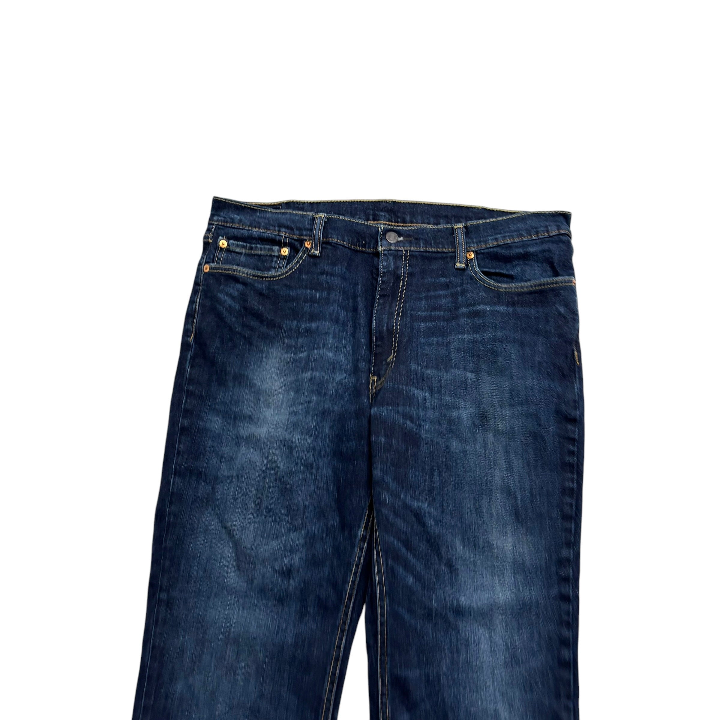 Levis 541 Jeans W38 L27 Mens Dark Blue Athletic Tapered Fit Stretch Denim