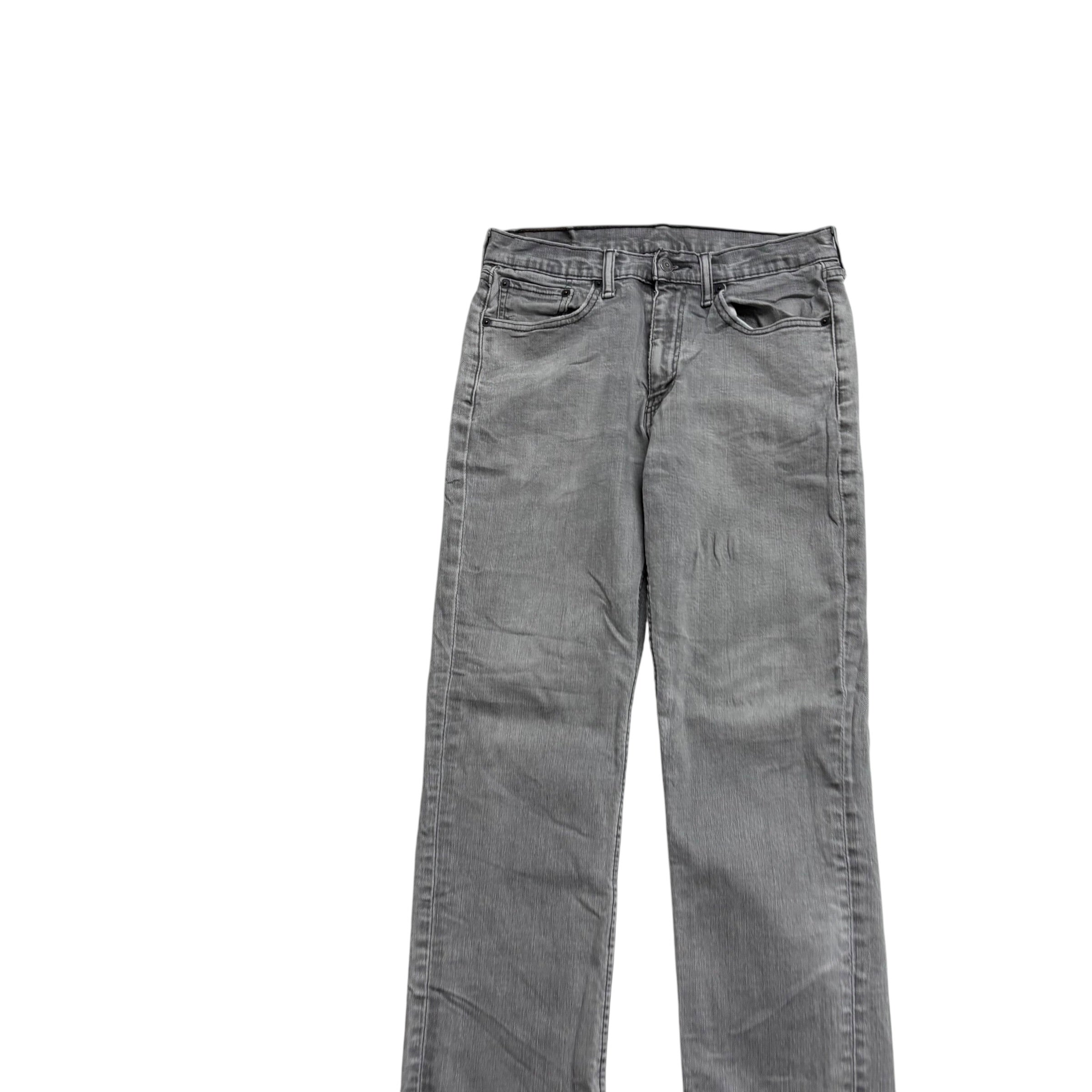 Levis 513 Jeans W30 L31 Mens Grey Slim Straight Fit Stretch Denim