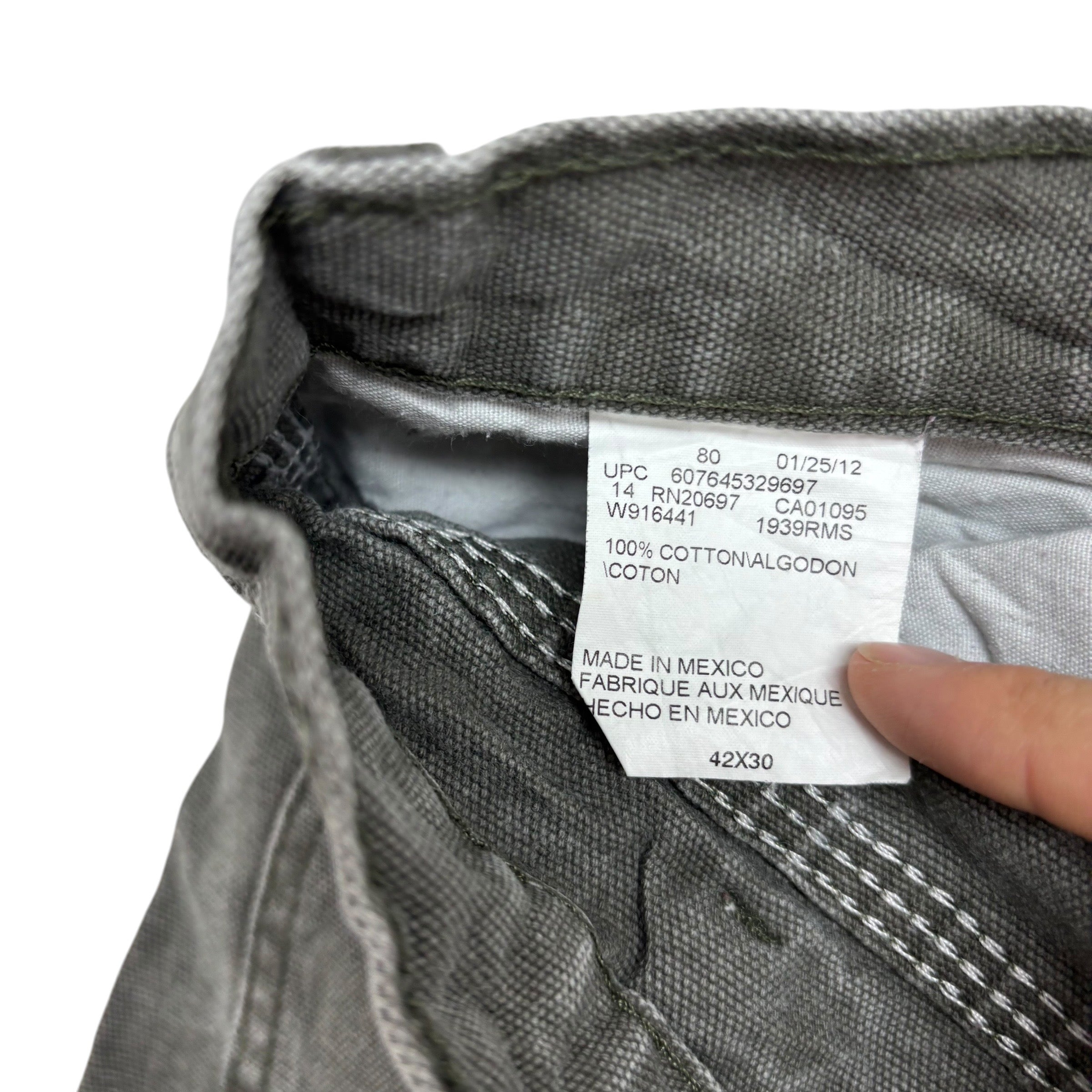 Dickies Carpenter Pants W42 L30 Mens Green Relaxed Straight Trousers Jeans
