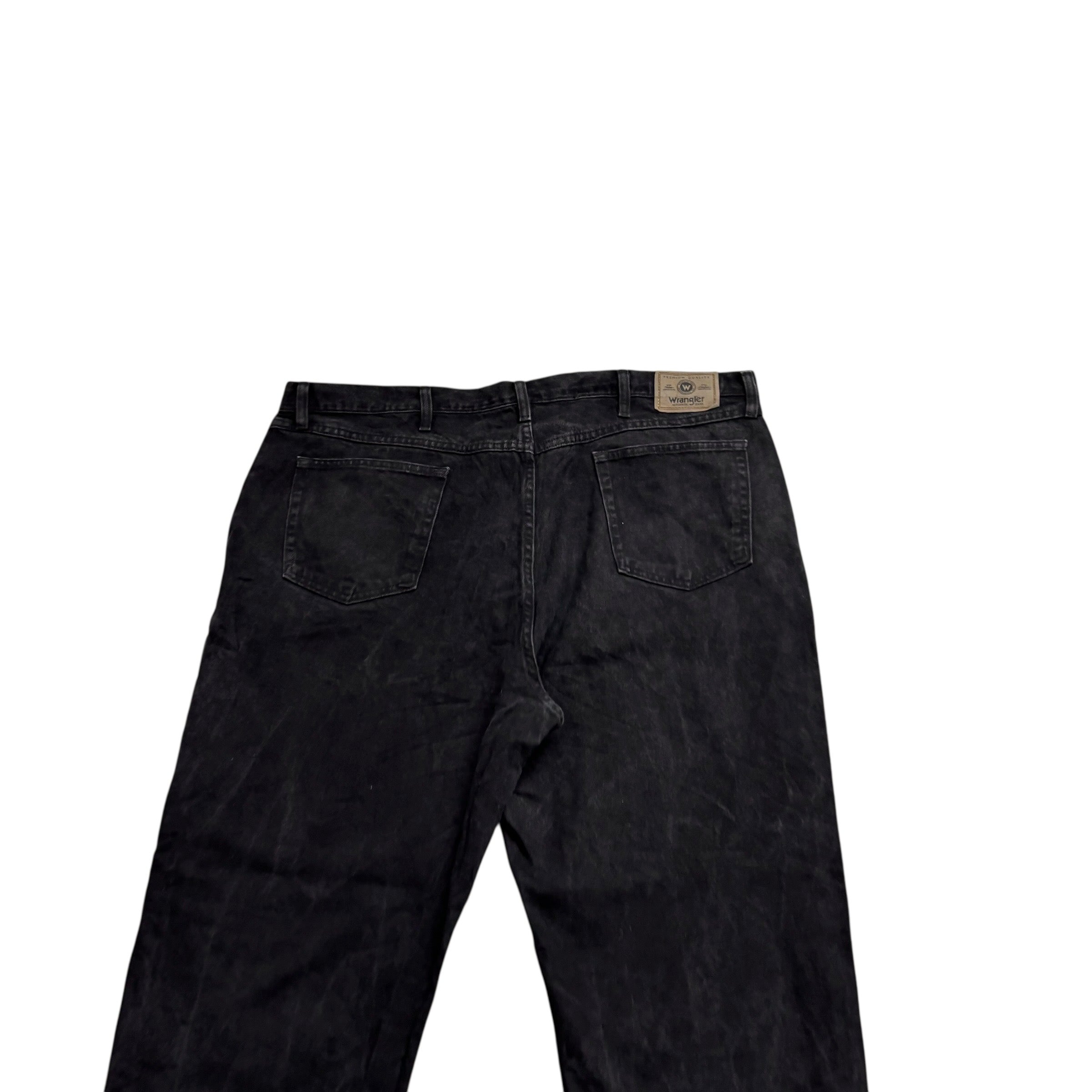 Wrangler Jeans W44 L32 Mens Black Relaxed Straight Fit Vintage Denim