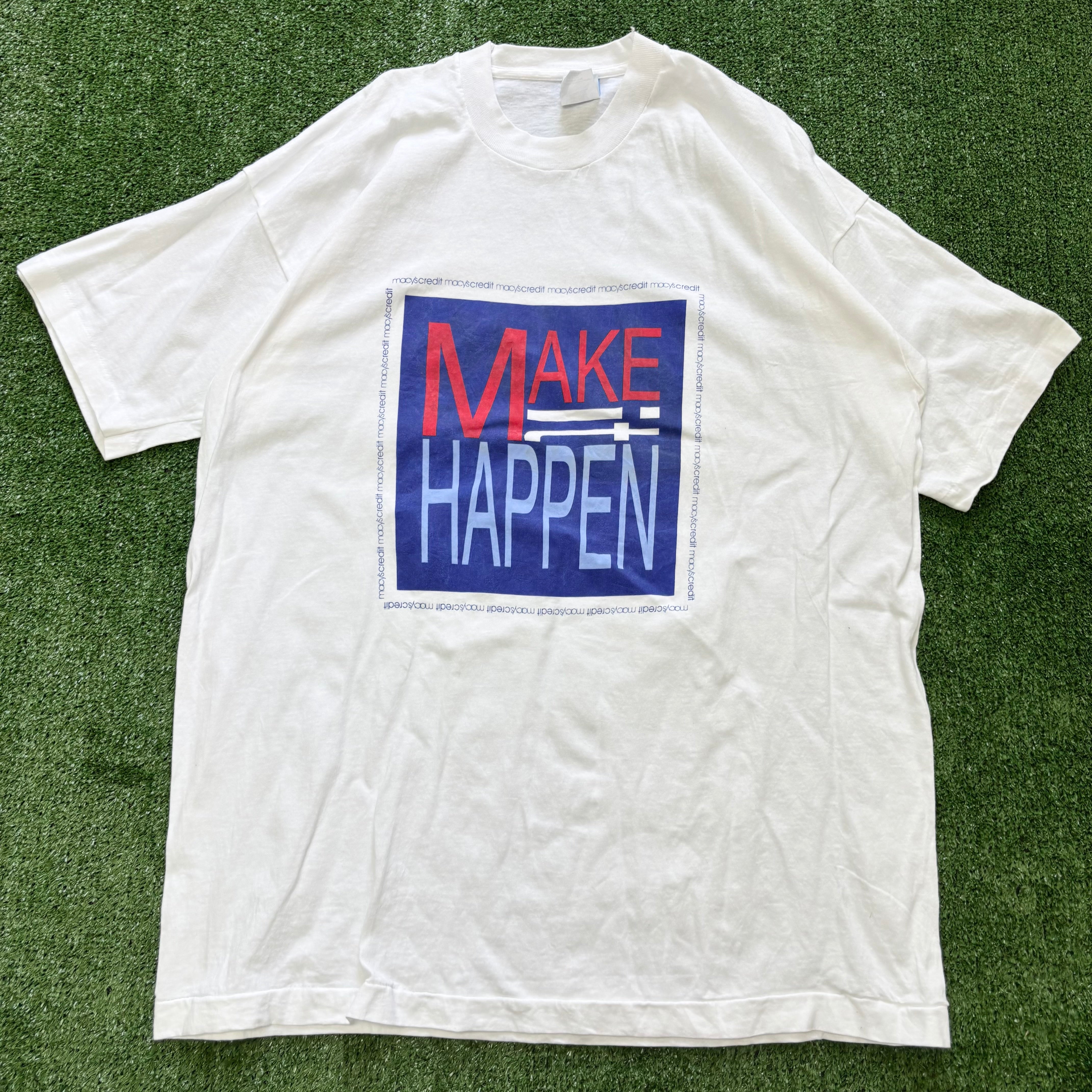 Vintage T Shirt Mens XL White Single Stitch Graphic Print 90s USA (E)