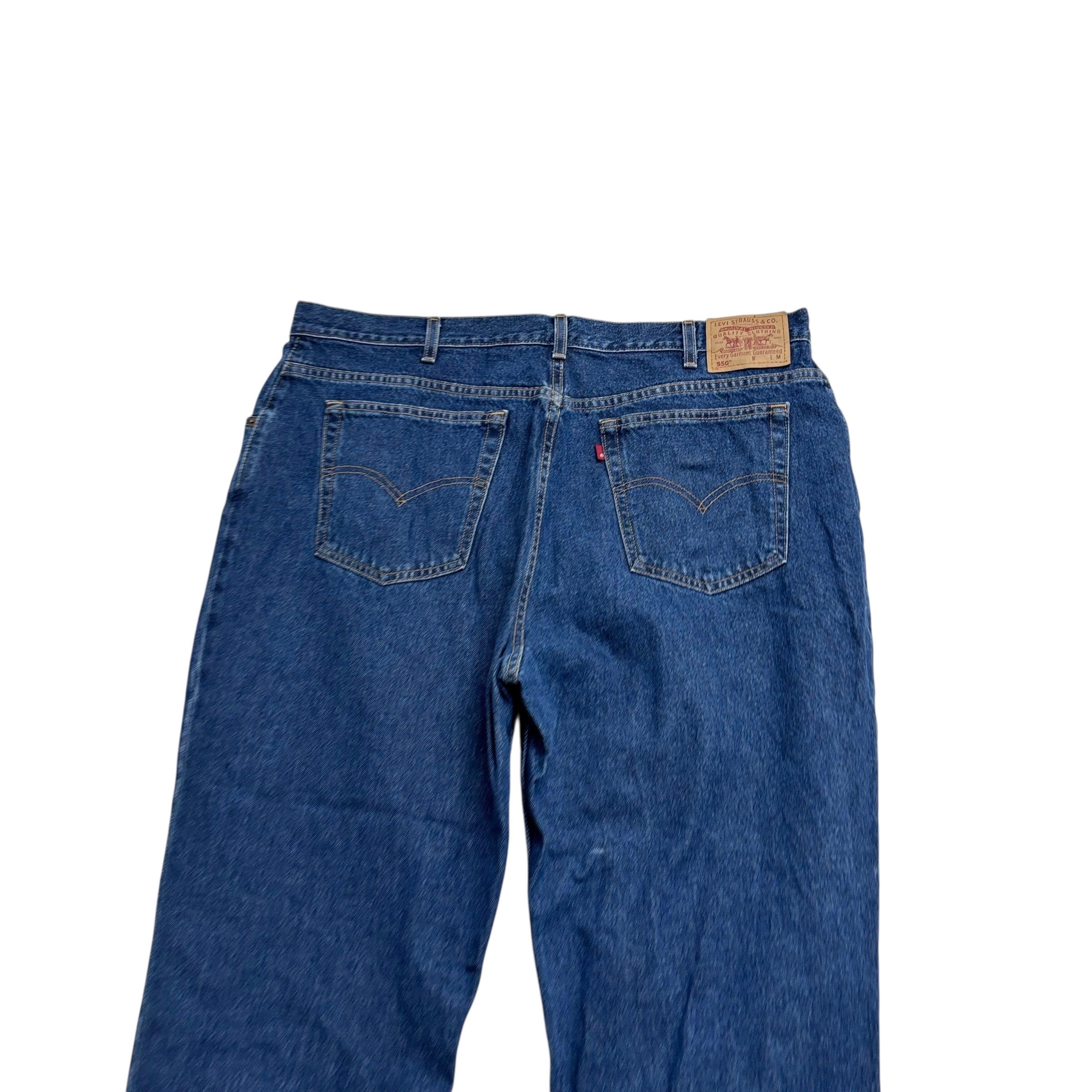 Levis 550 Jeans W42 L32 Womens Dark Blue Relaxed Tapered Fit Vintage (E)