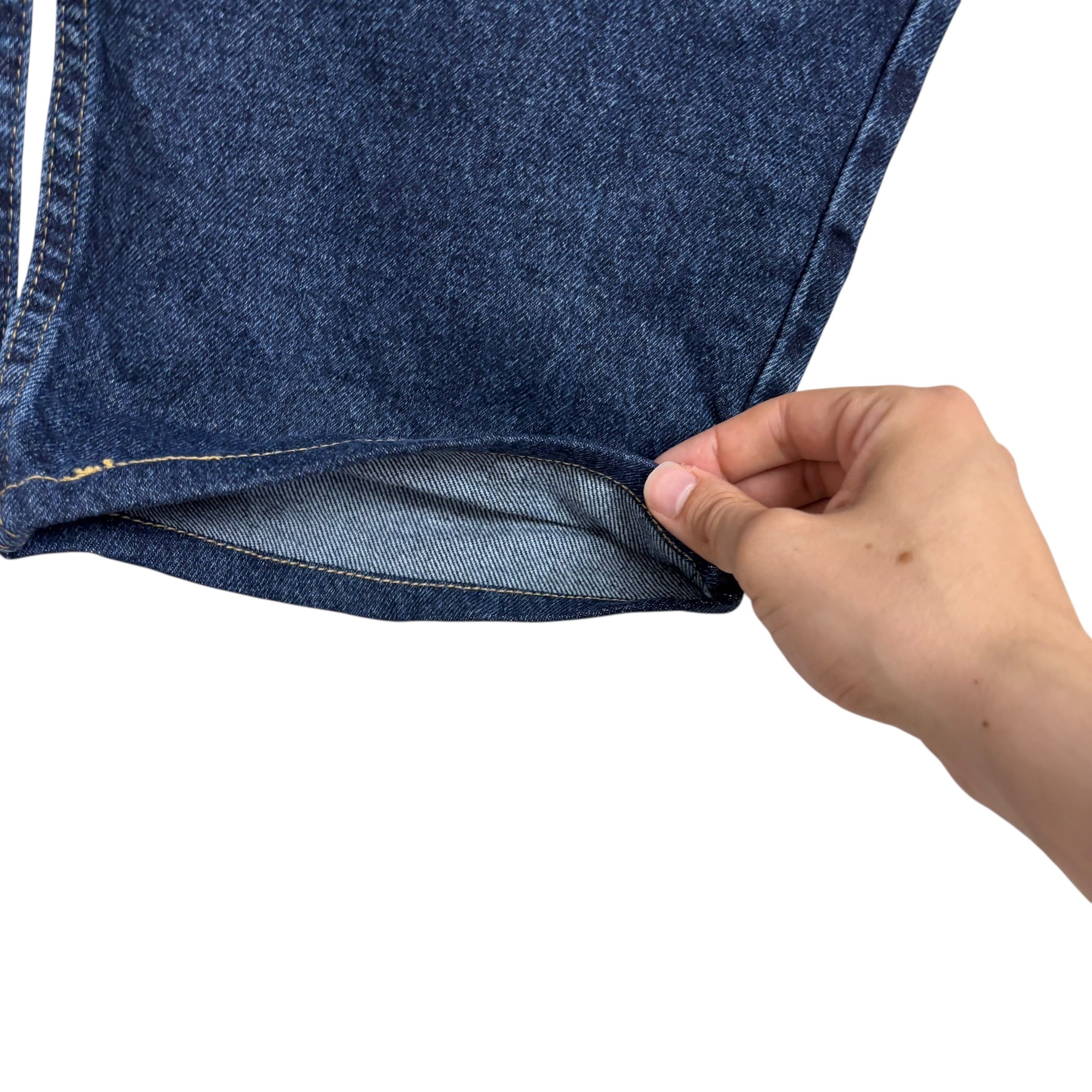 Wrangler Jeans W42 L27 Mens Dark Blue Regular Straight Fit Denim (E)