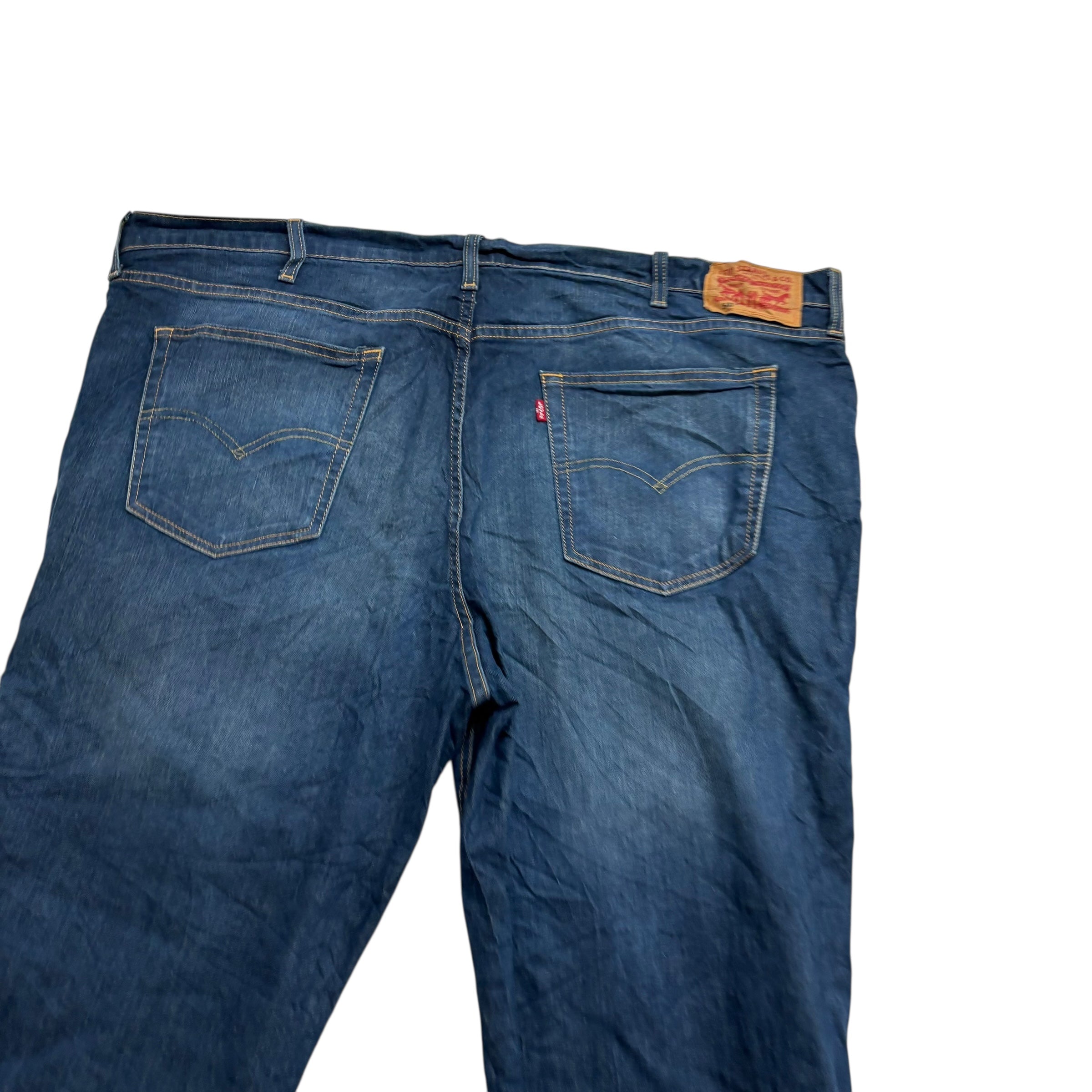 Levis 541 Jeans W48 L29 Mens Dark Blue Athletic Tapered Fit Stretch Denim (E)