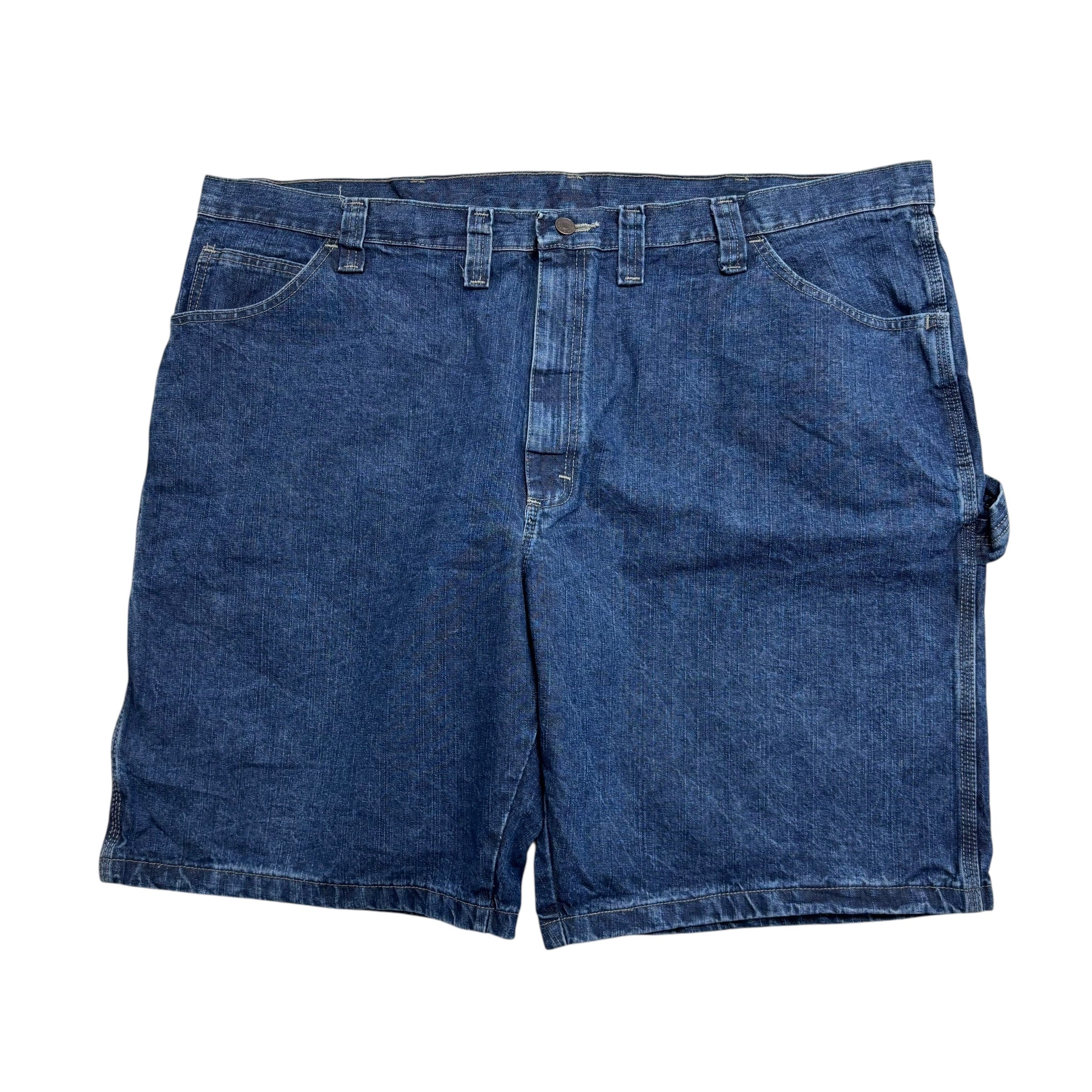 Wrangler Baggy Jorts W44 Mens Dark Blue Denim Shorts Carpenter Relaxed Fit (E)