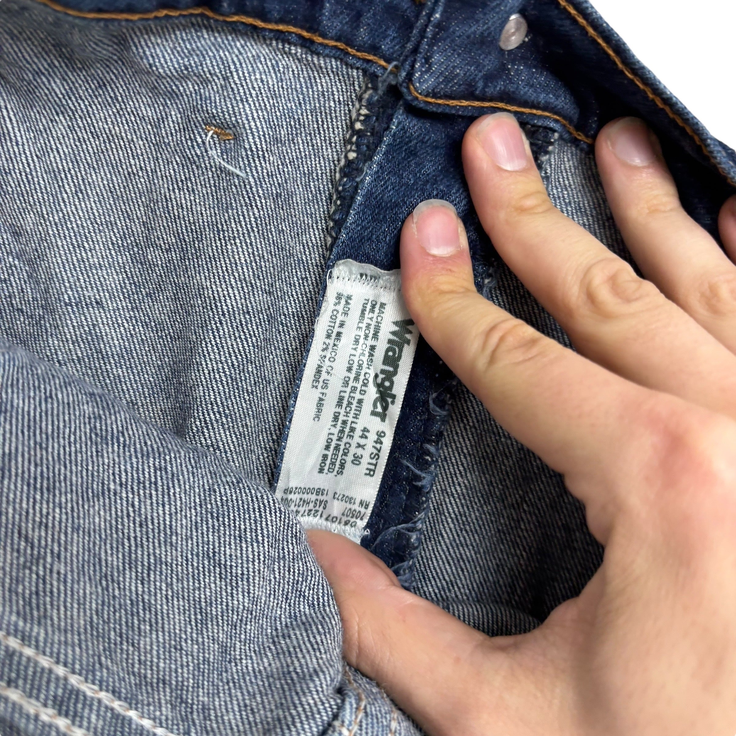 Wrangler Jeans Cowboy Cut W42 L31 Mens Dark Blue 947 Bootcut Fit Stretch