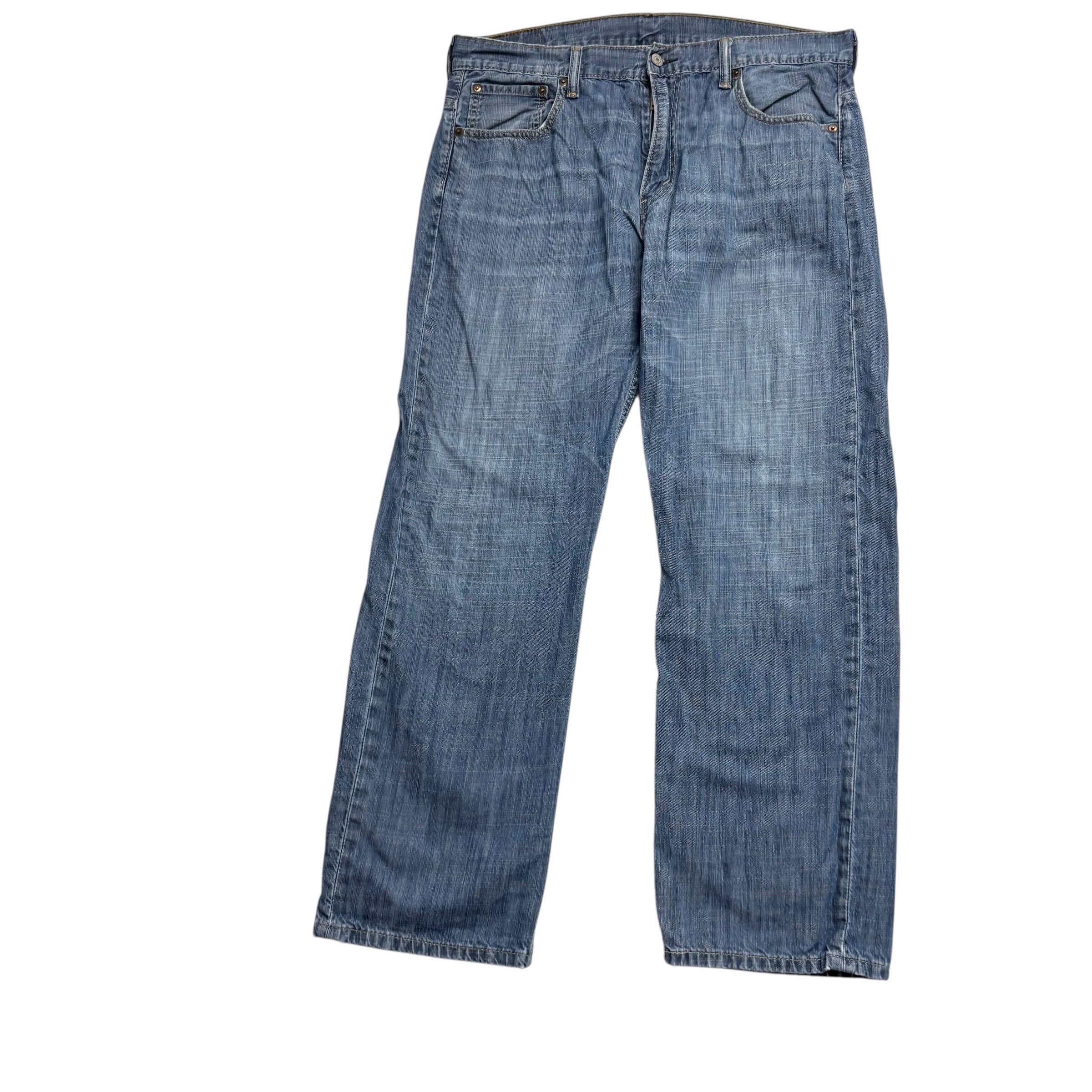 Levis 569 Jeans W34 L31 Mens Blue Baggy Relaxed Straight Fit Denim (E)