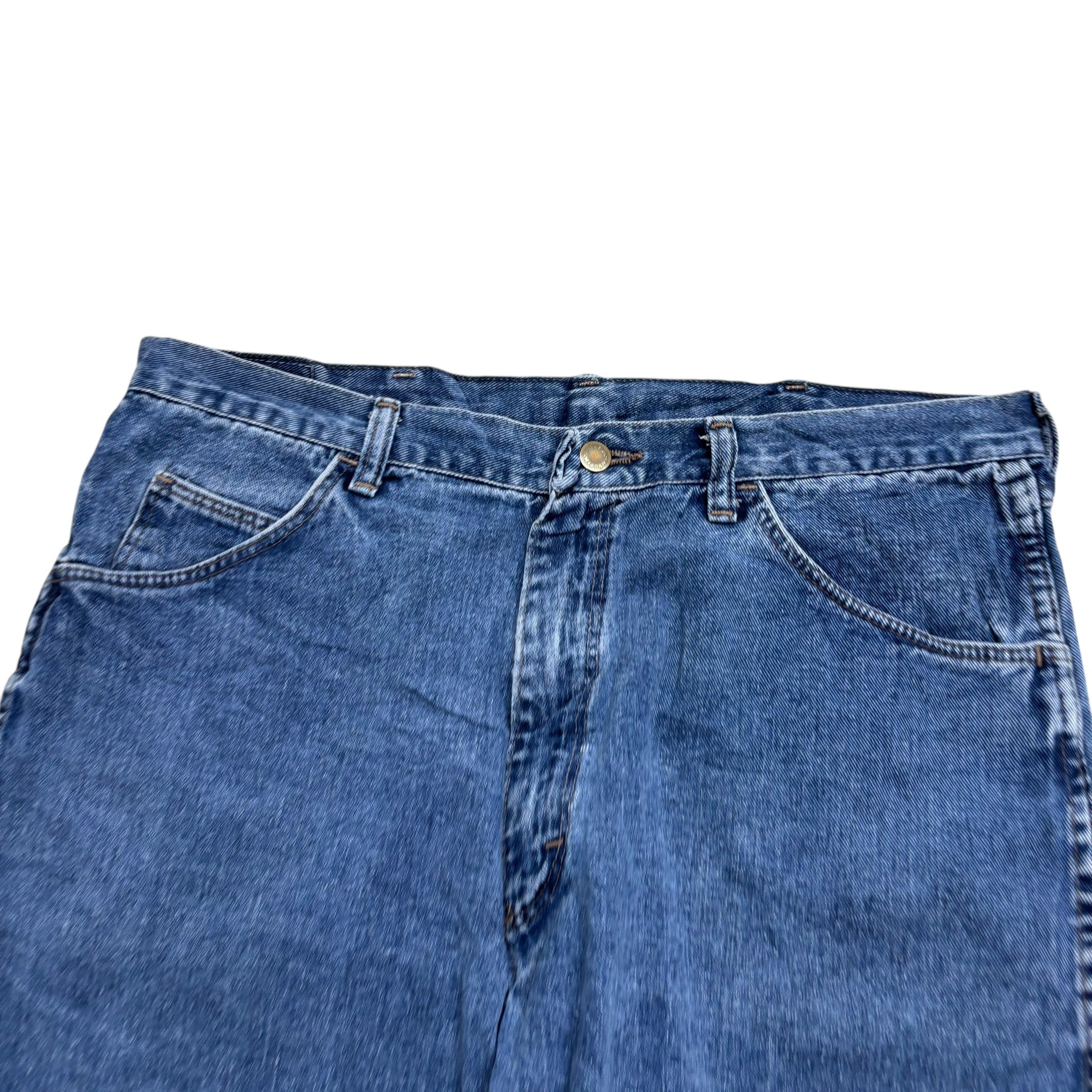 Vintage Wrangler Jorts W36 Mens Denim Shorts Mid Blue Regular Fit USA Made