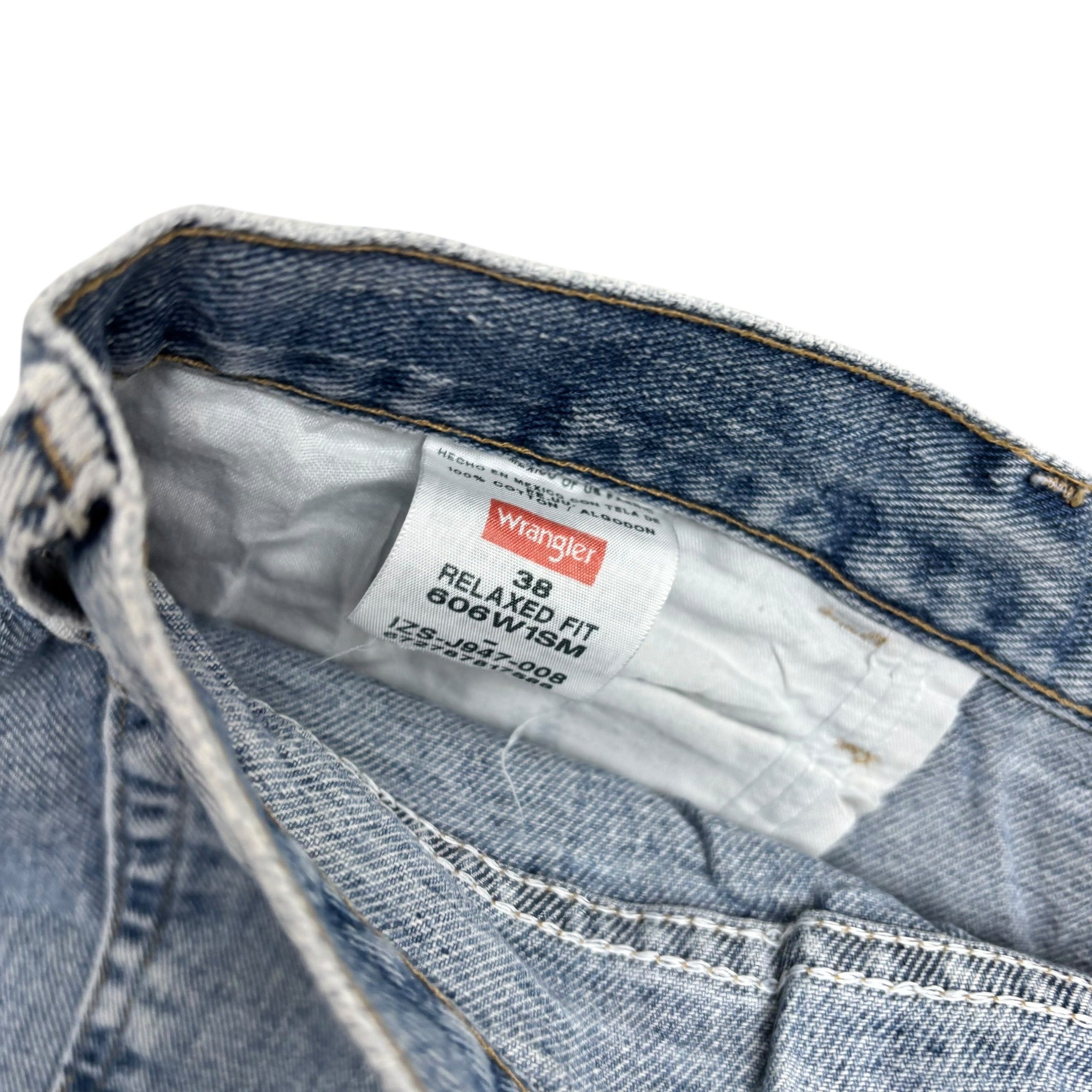 Wrangler Baggy Jorts W38 Mens Denim Shorts Light Blue Relaxed Fit