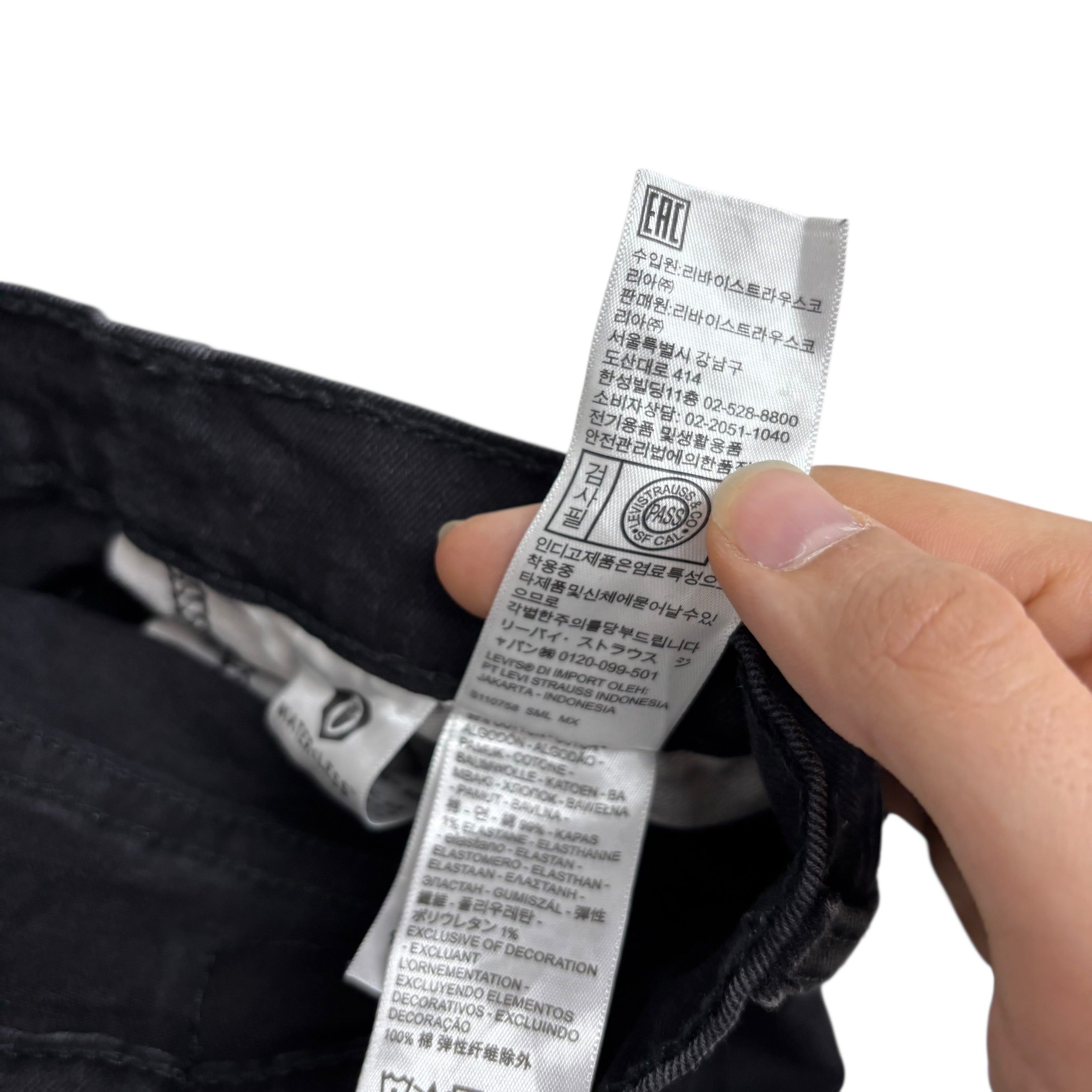 Levis 511 Jeans W28 L32 Mens Black Slim Fit Stretch Denim (E)