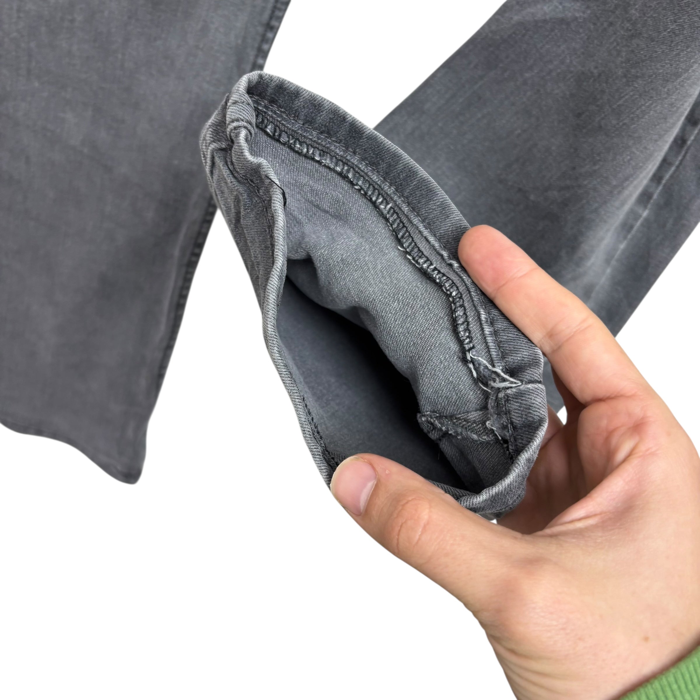 Levis 513 Jeans W32 L28 Mens Grey Slim Straight Fit Stretch Denim