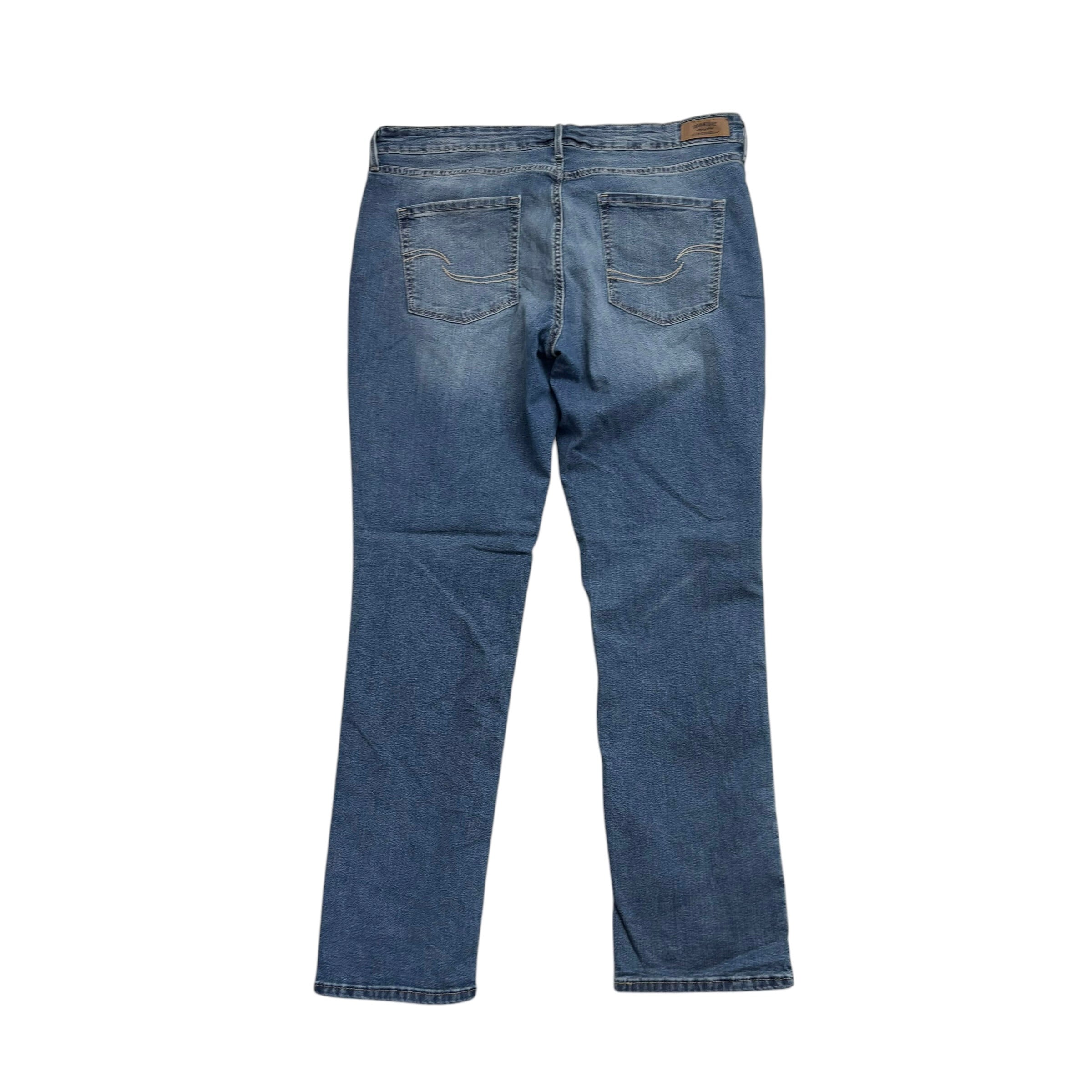 Levis Signature Jeans W34 L31 Womens Regular Straight Fit Mid Blue Stretch (E)
