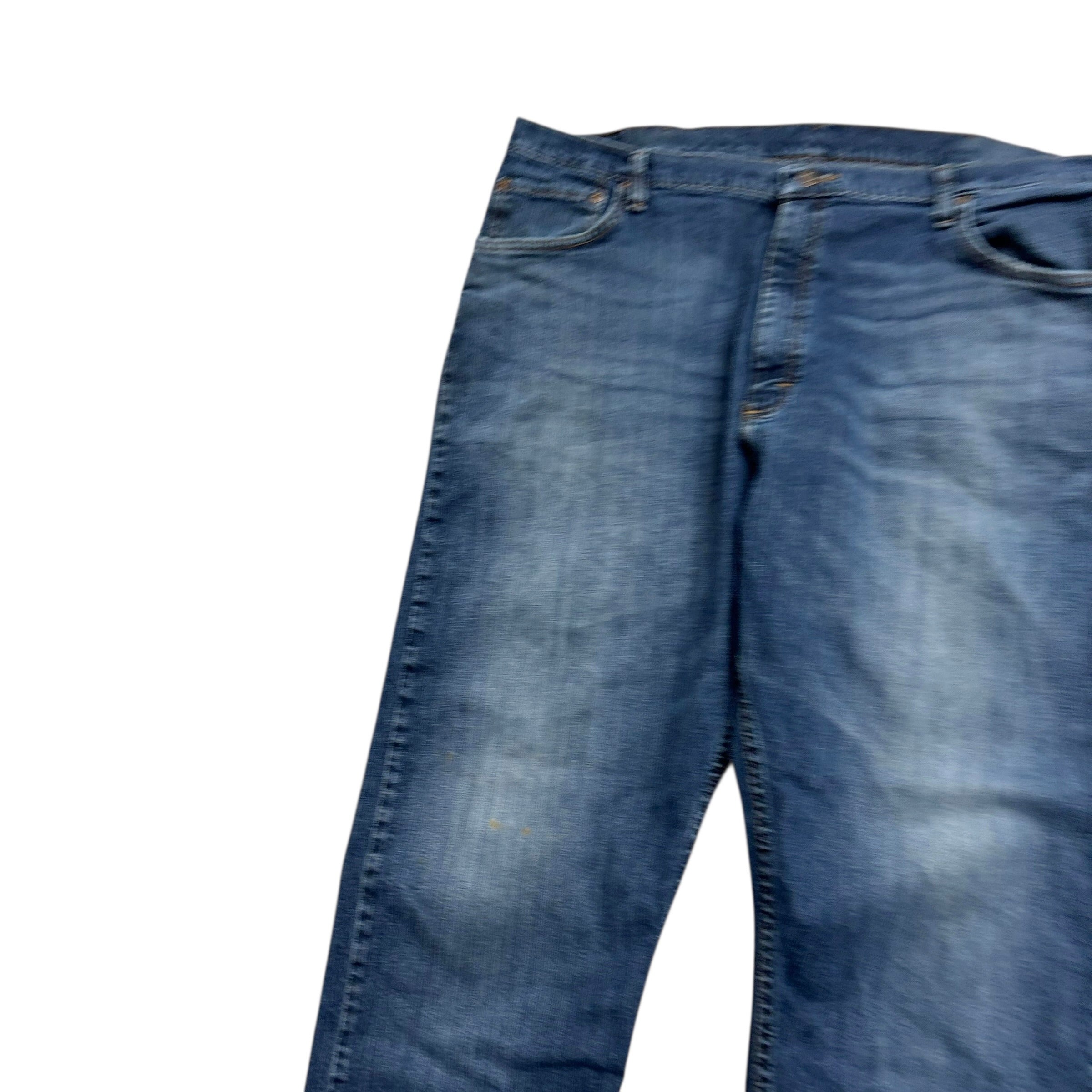 Wrangler Jeans W42 L30 Mens Dark Blue Regular Straight Fit Stretch Denim (F)