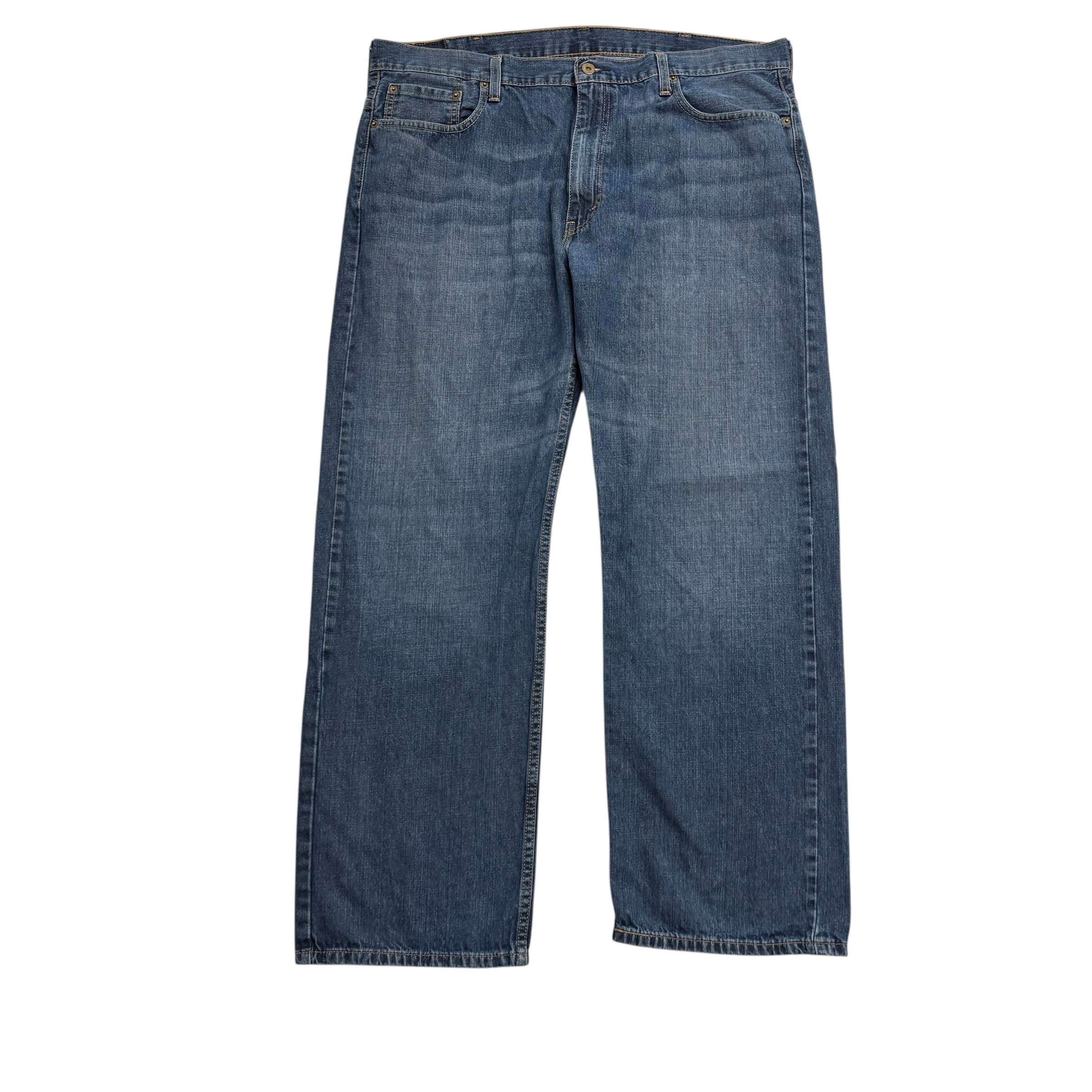 Levis 569 Jeans W40 L32 Mens Mid Blue Baggy Relaxed Straight Fit Denim (E)