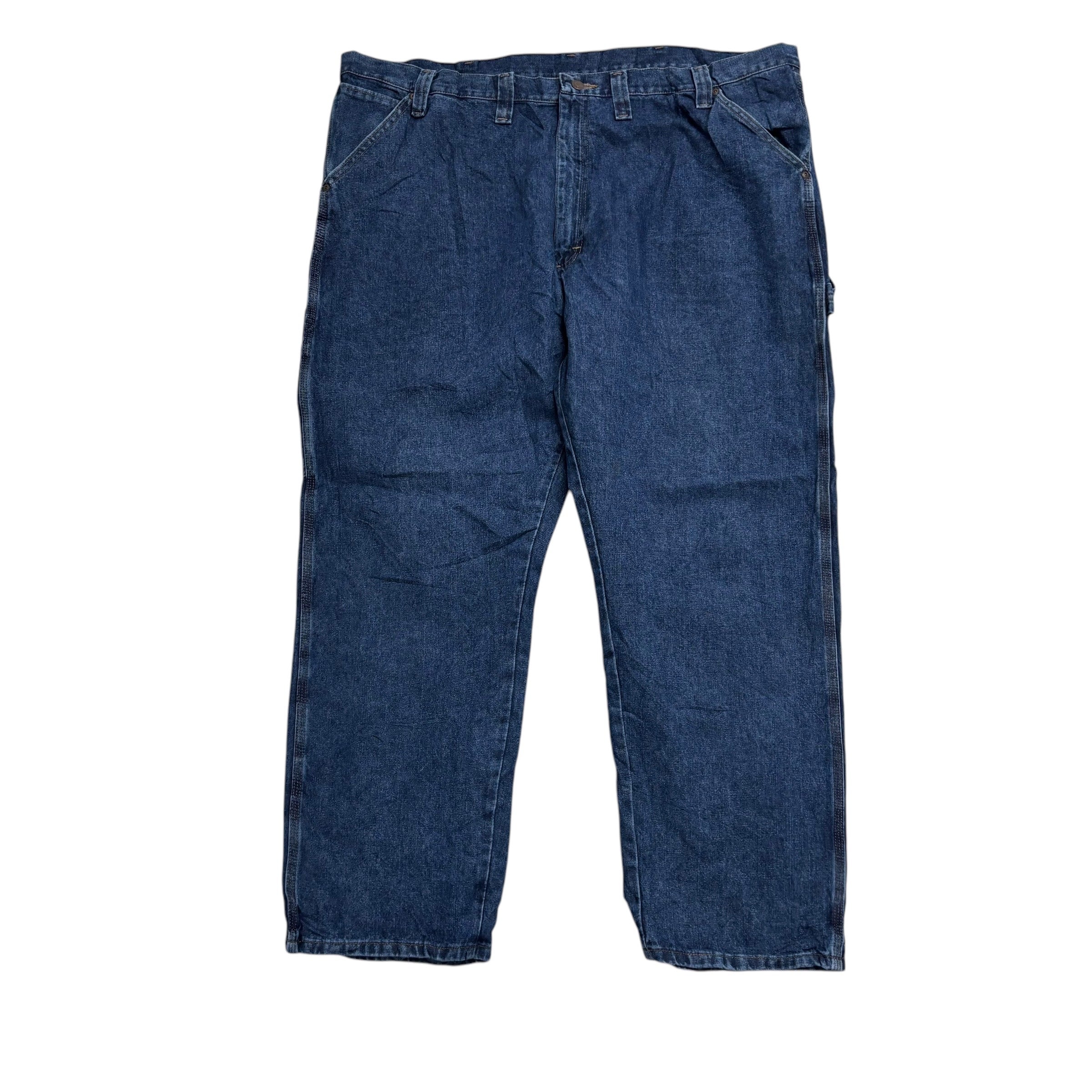 Wrangler Carpenter Jeans W46 L31 Mens Dark Blue Relaxed Straight Denim