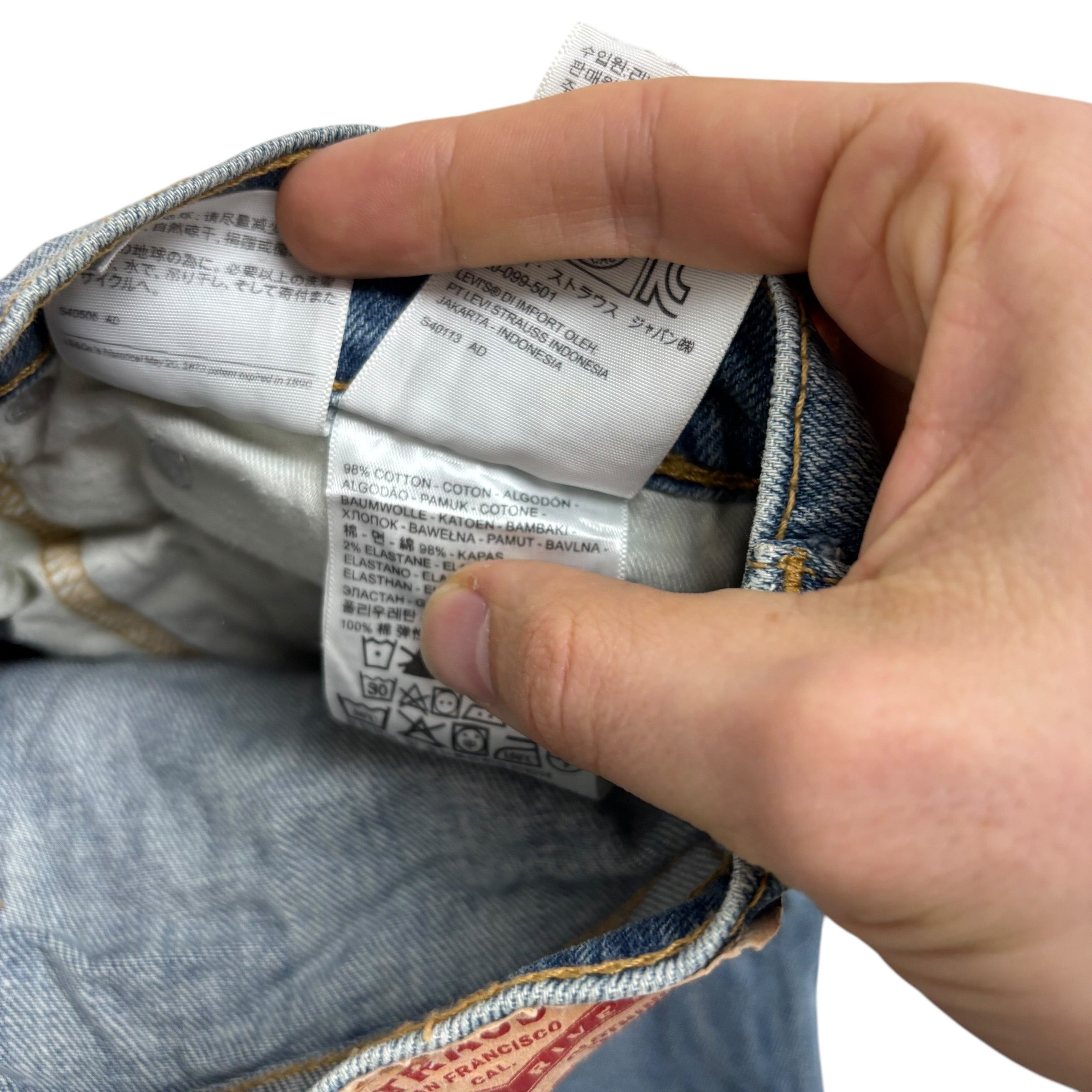 Levis 511 Jeans W31 L34 Mens Light Blue Slim Fit Stretch Denim (E)