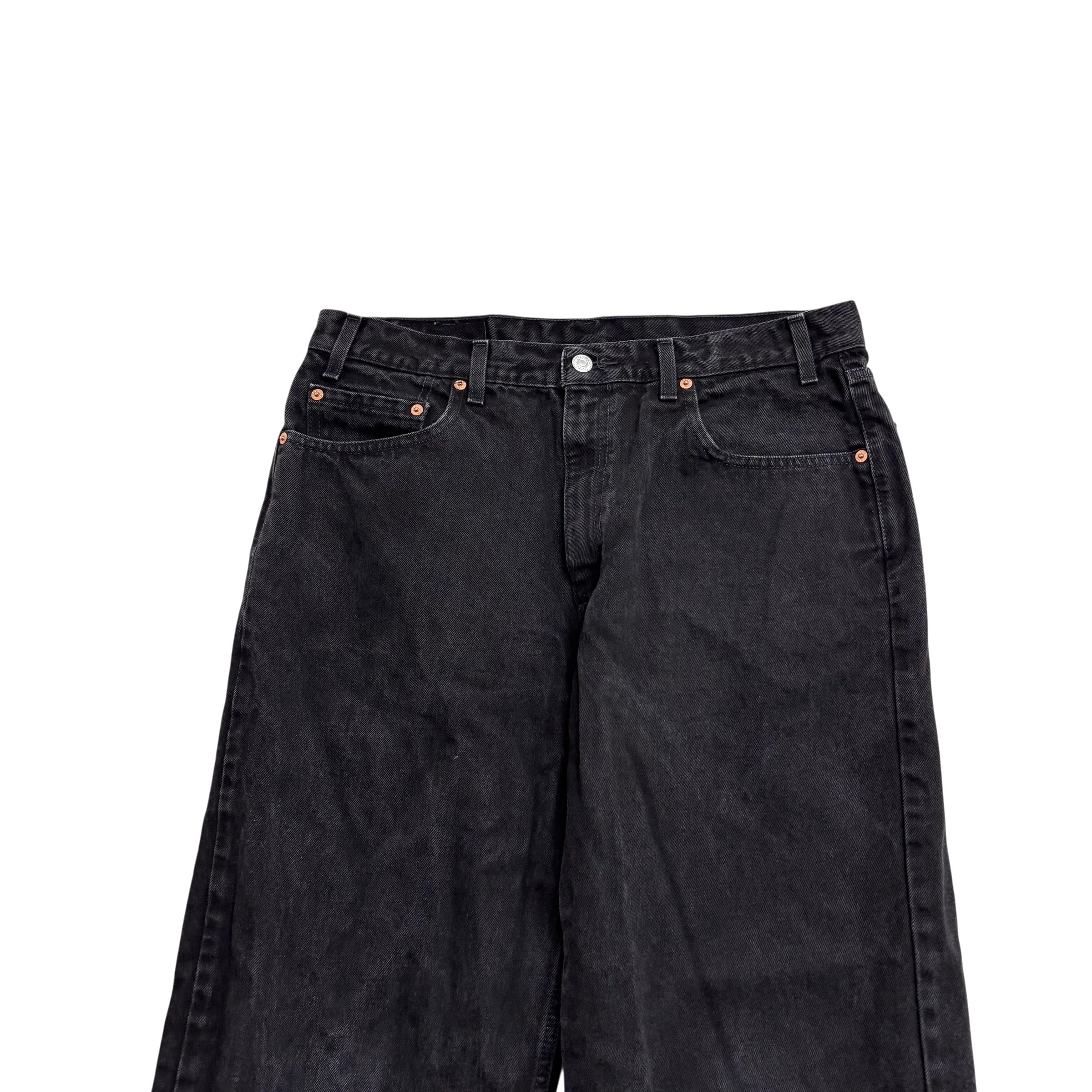 Levis 550 Jeans W34 L30 Mens Black Baggy Relaxed Straight Fit Vintage Denim (E)