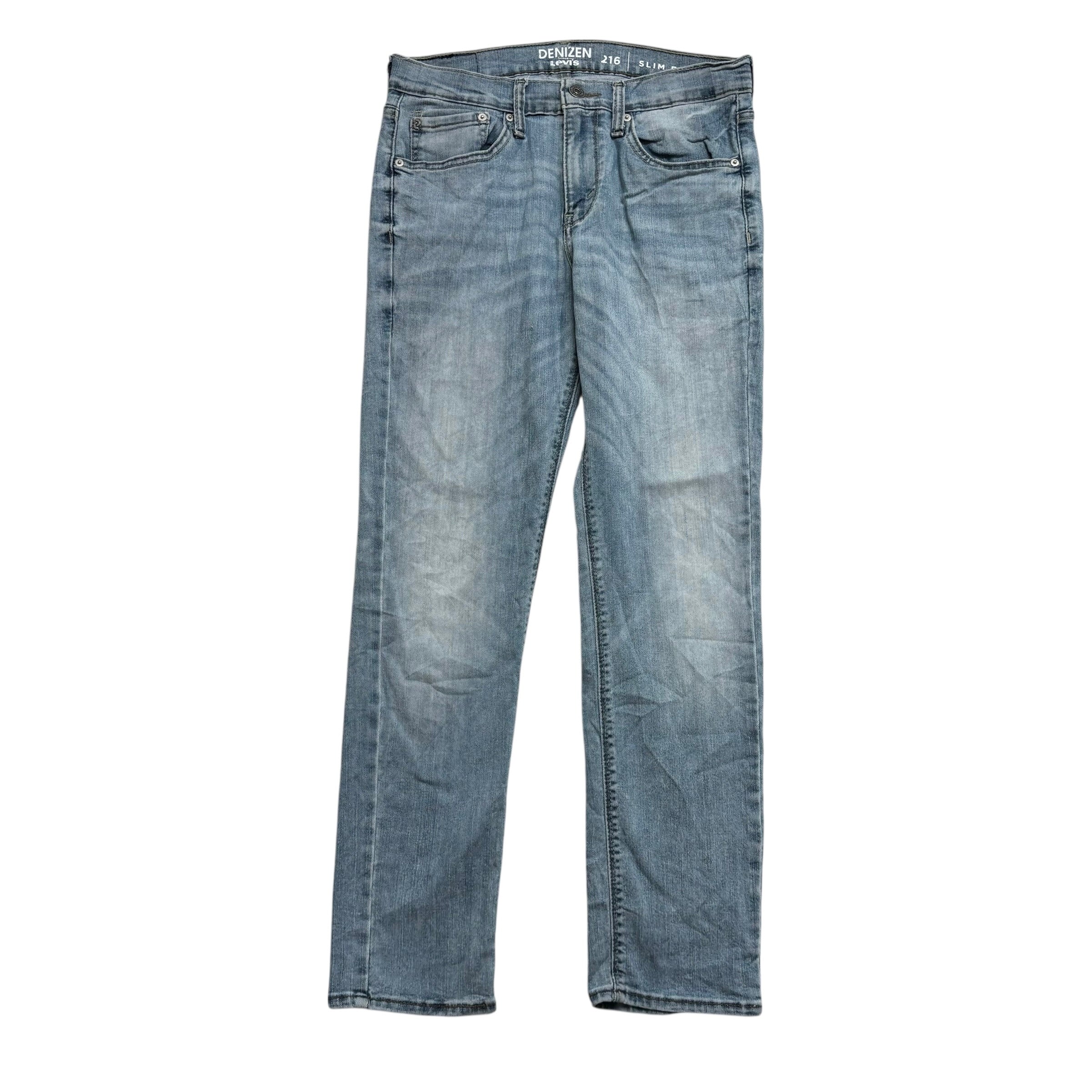 Levis Denizen Jeans W31 L30 Mens Light Blue Slim Fit Stretch Denim