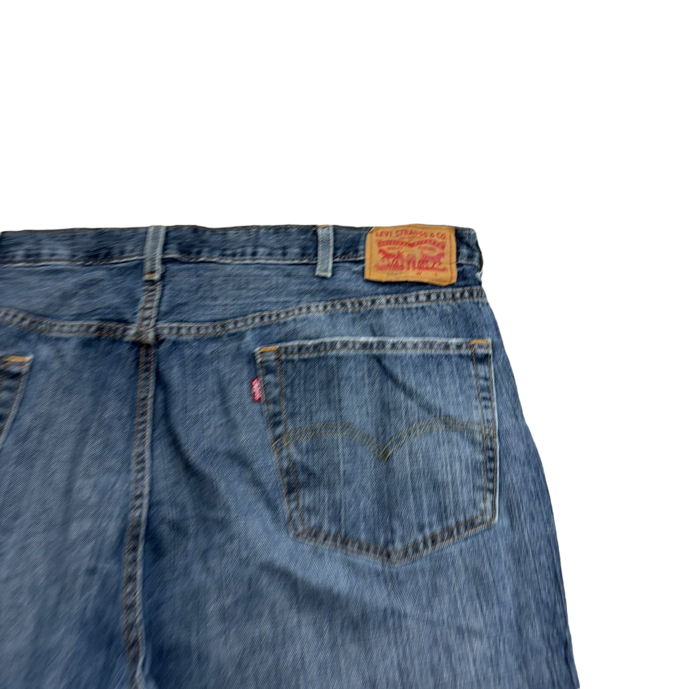 Levis 550 Jeans W46 L32 Mens Mid Blue Baggy Relaxed Straight Fit Denim