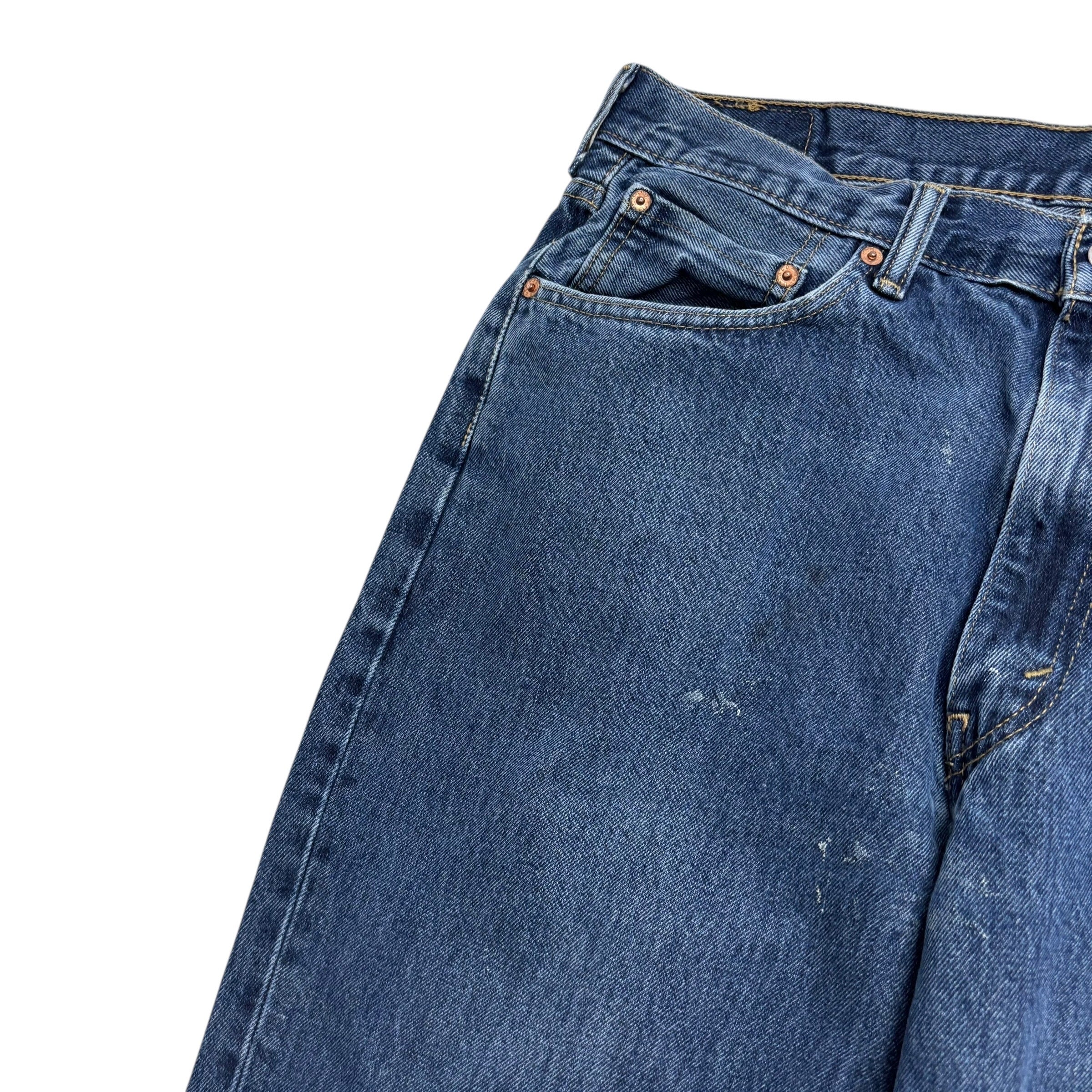 Levis 550 Jeans W36 L30 Mens Mid Blue Baggy Relaxed Straight Fit Denim (F)