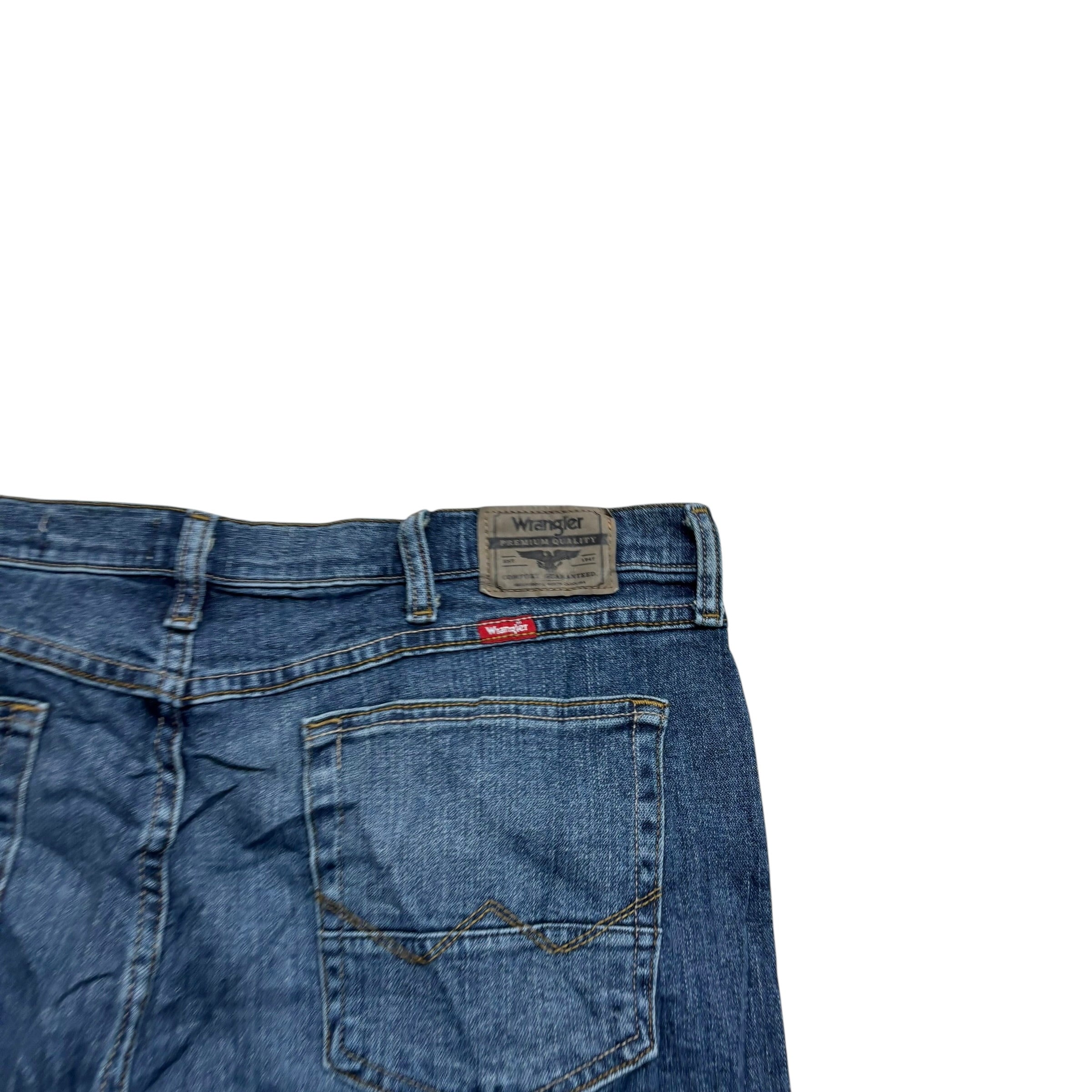 Wrangler Jeans W40 L30 Mens Dark Blue Slim Straight Fit Stretch Denim (E)