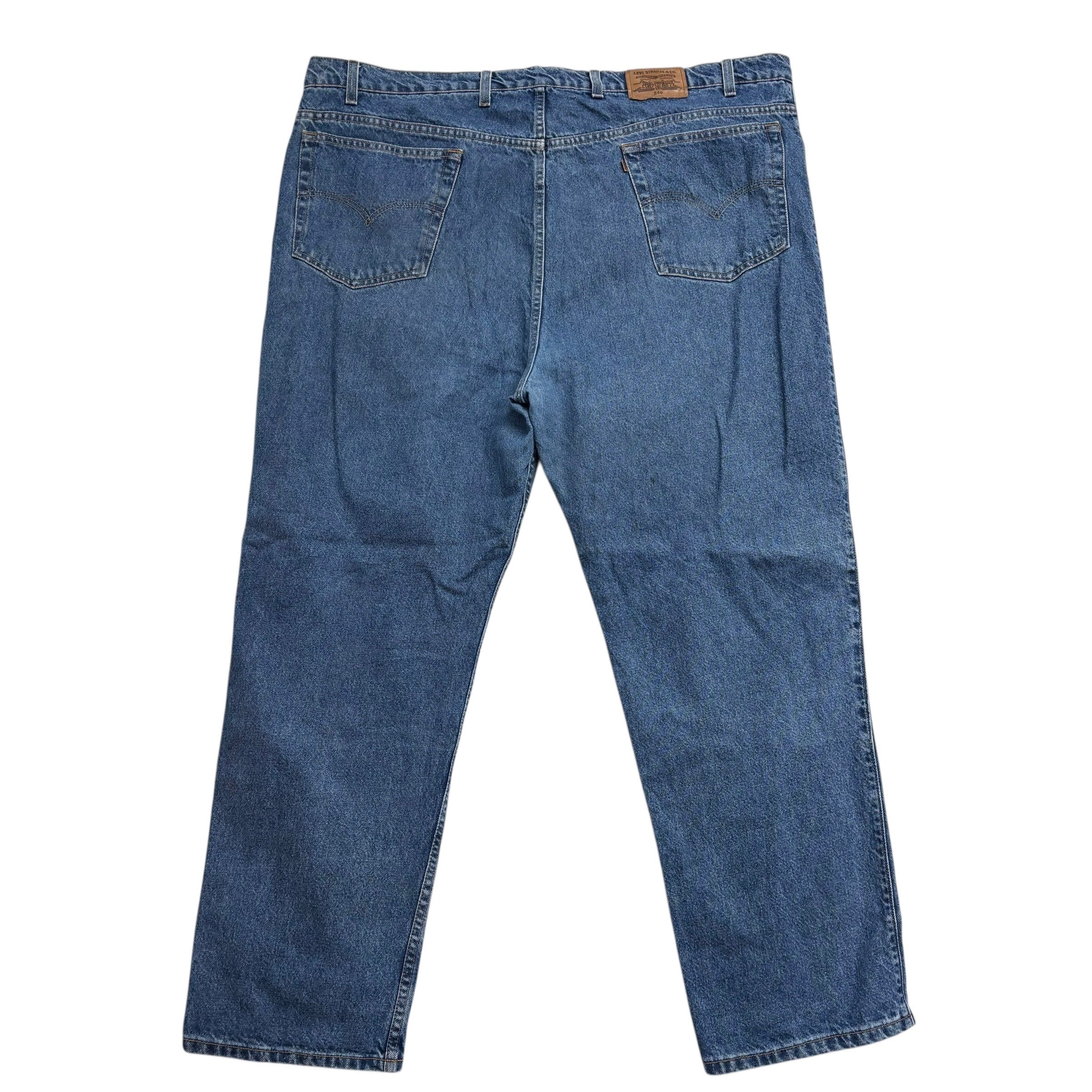 Levis 540 Jeans W48 L30 Mens Mid Blue Relaxed Straight Fit Vintage Denim