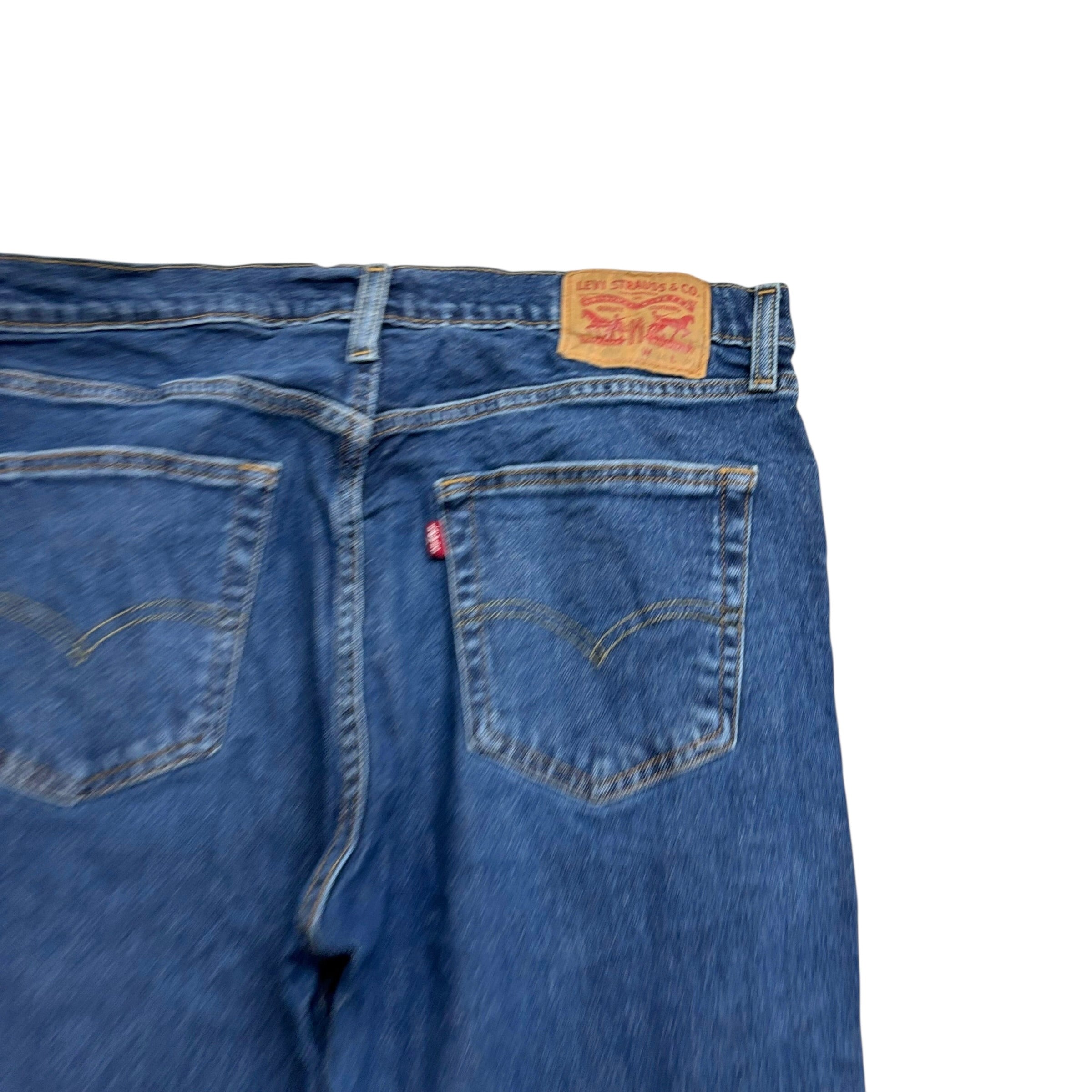 Levis 514 Jeans W34 L30 Mens Mid Blue Regular Straight Fit Stretch Denim (E)