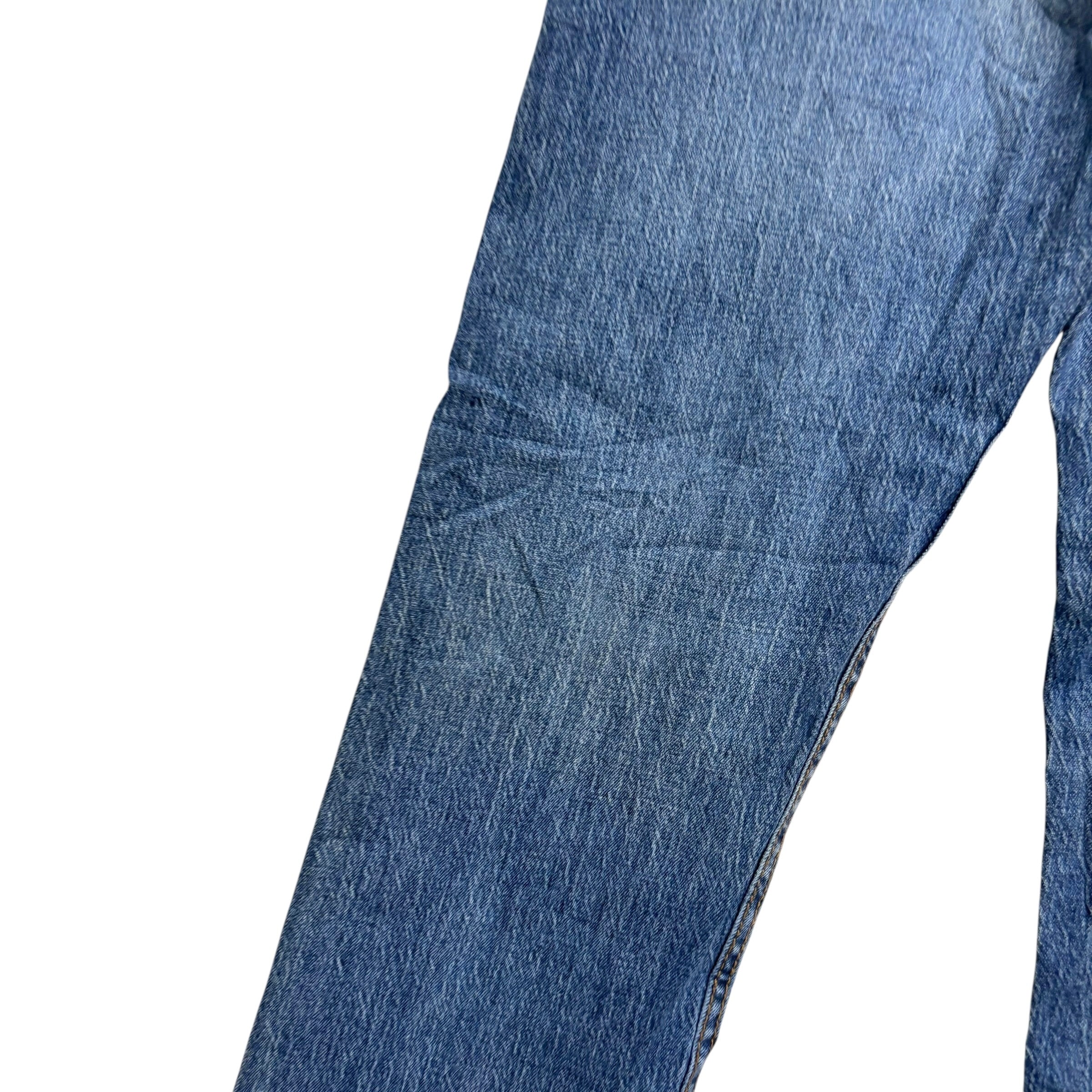Levis 502 Jeans W32 L30 Mens Mid Blue Regular Tapered Fit Stretch Denim