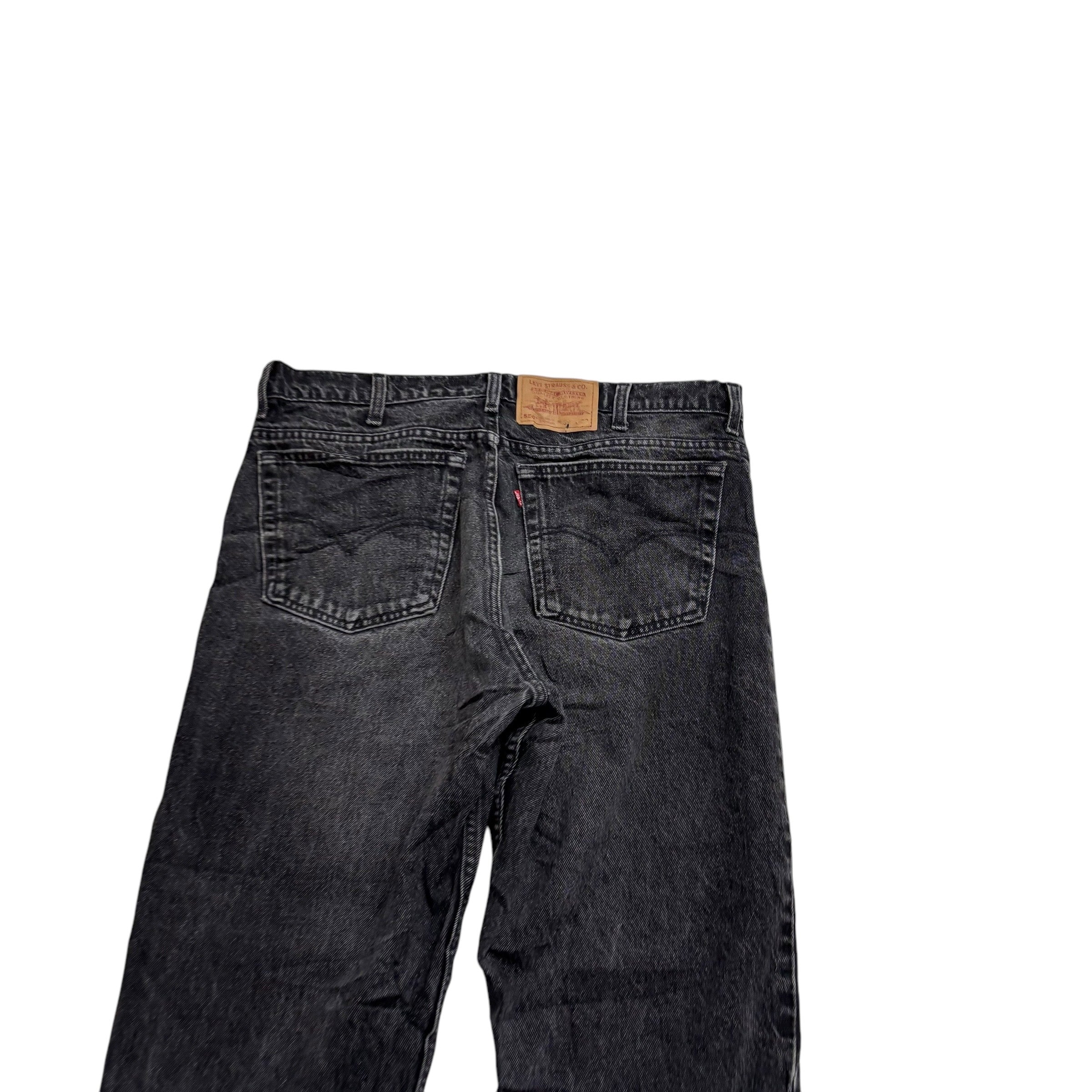 Levis 550 Jeans W36 L30 Mens Black Relaxed Tapered Fit Vintage Denim