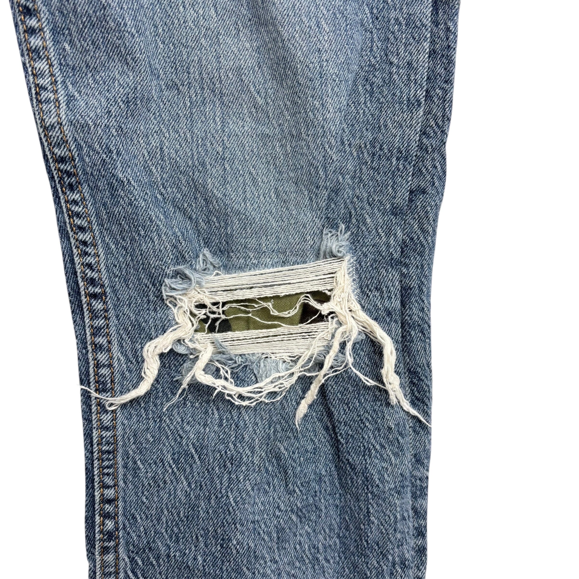 Levis 512 Jeans W29 L32 Mens Mid Blue Slim Taper Fit Distressed Stretch