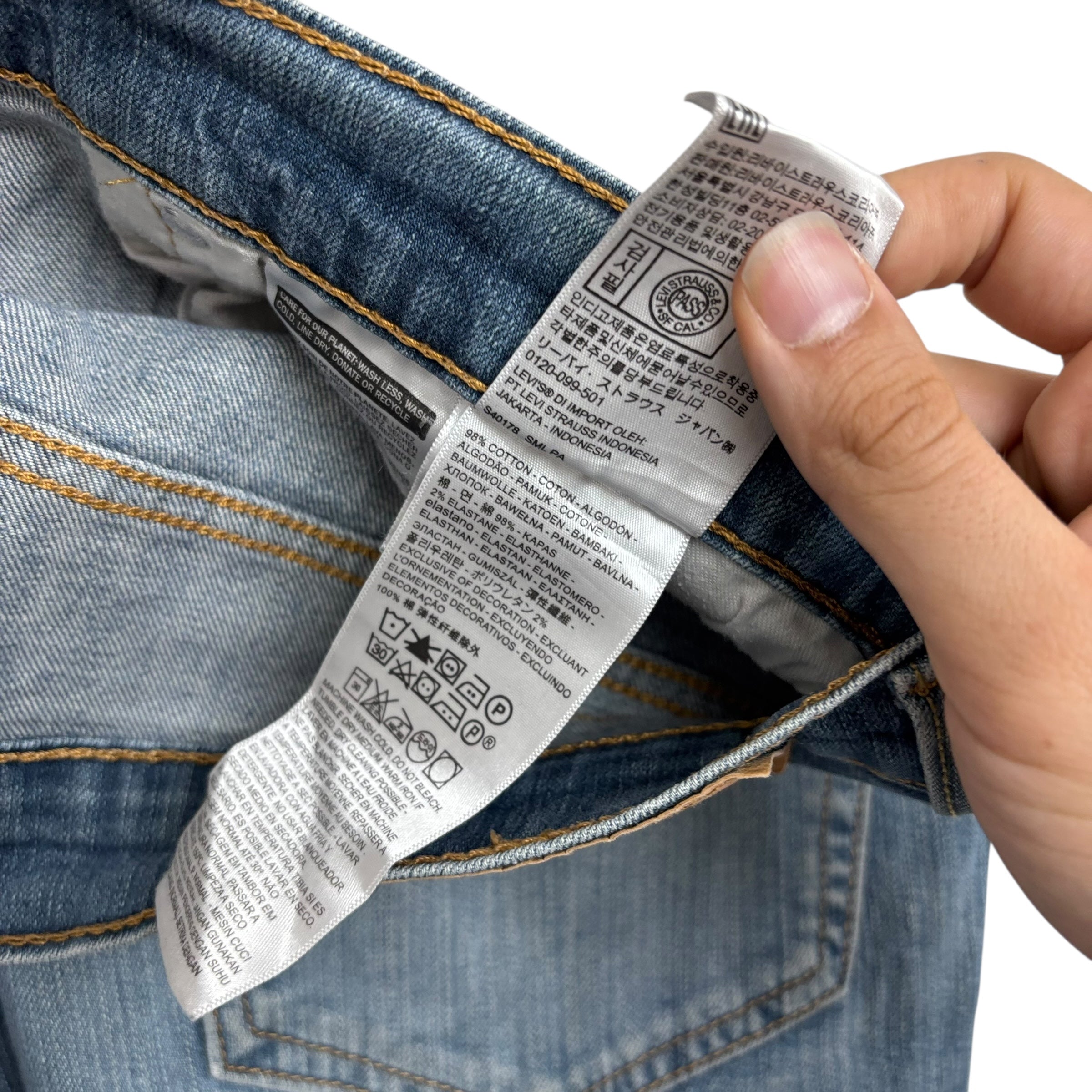 Levis 541 Jeans W36 L31 Mens Mid Blue Athletic Tapered Fit Stretch Denim (F)