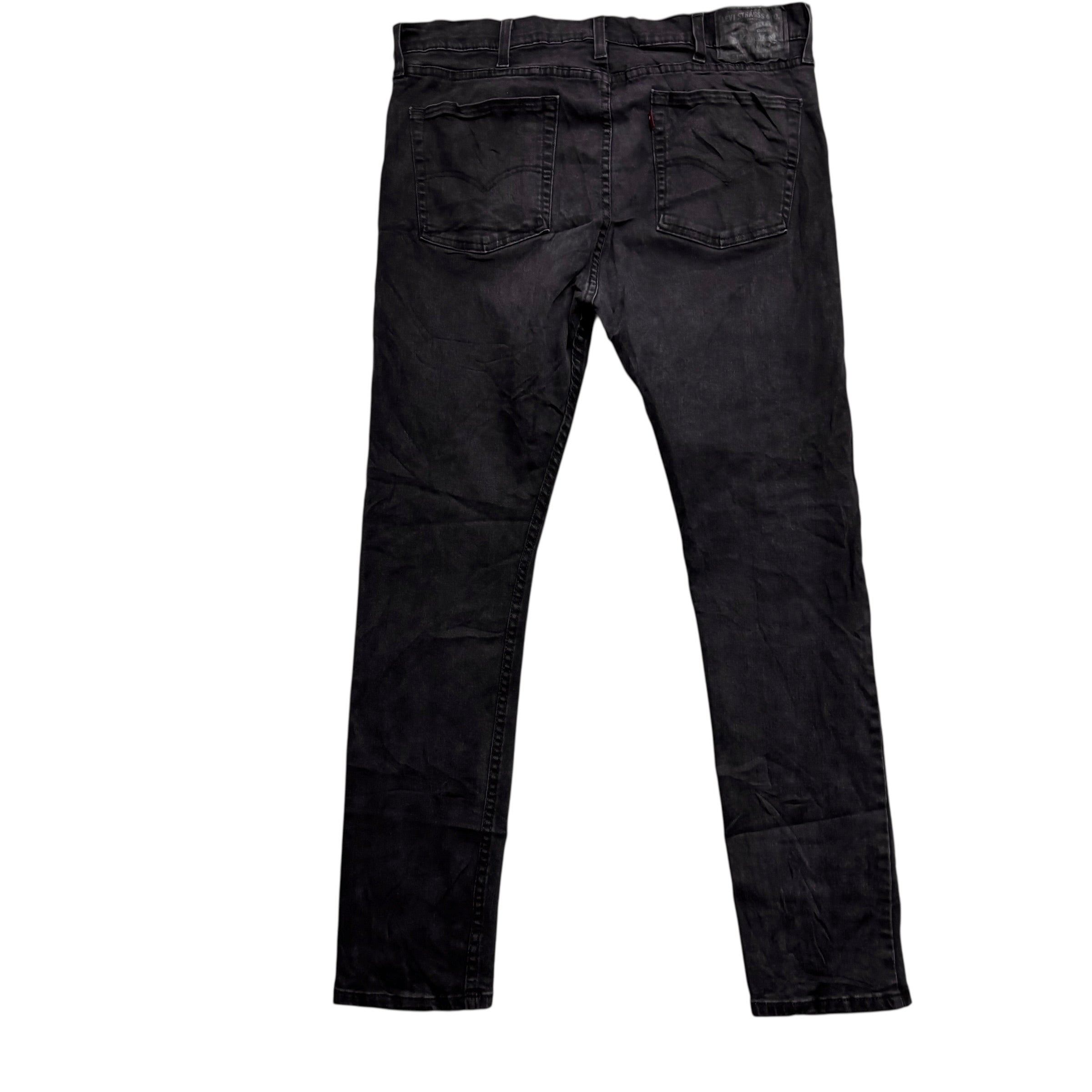 Levis 510 Jeans W36 L31 Mens Black Skinny Fit Stretch Denim (E)