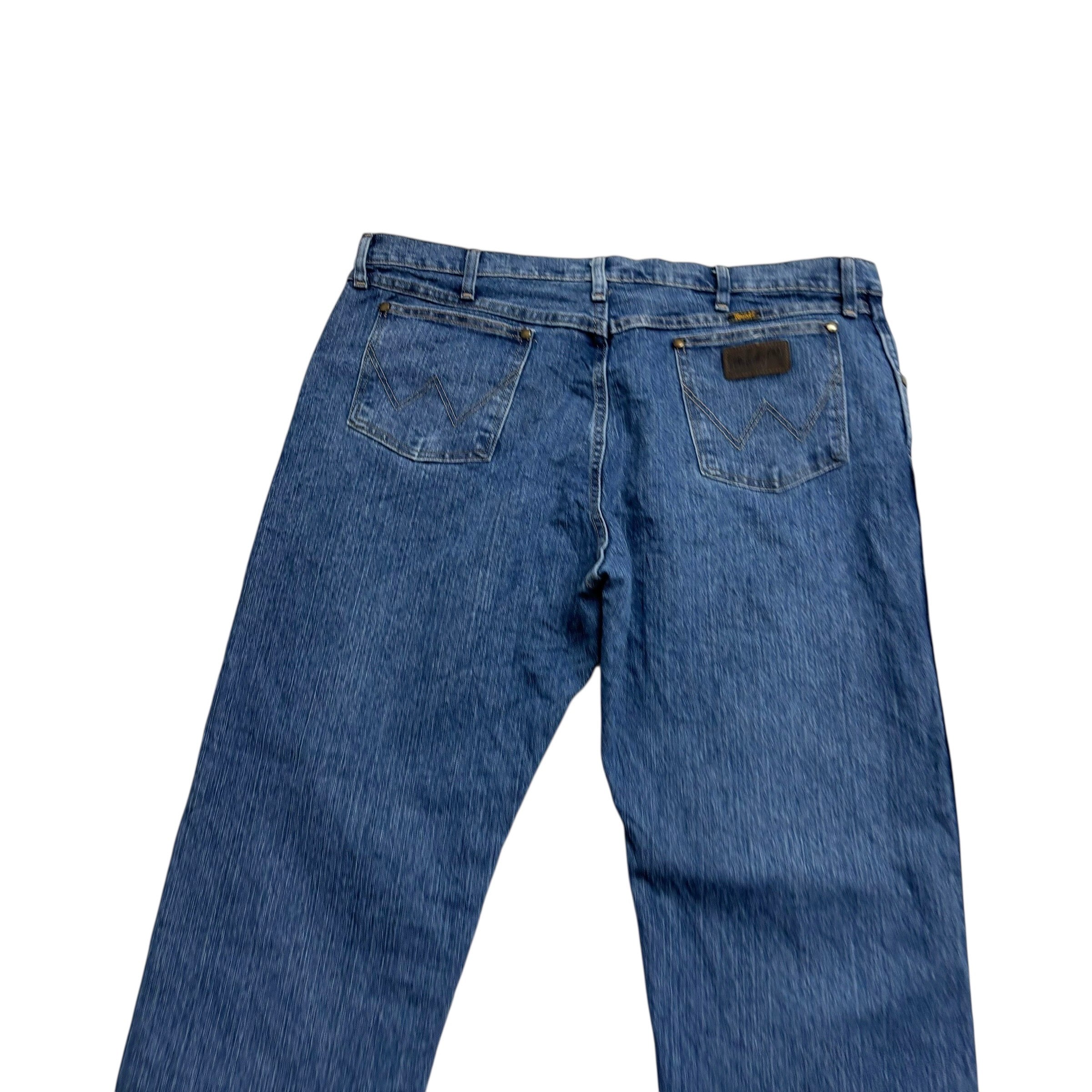 Wrangler Jeans Cowboy Cut W40 L30 Mens Mid Blue 47MAC Original Fit Stretch (E)