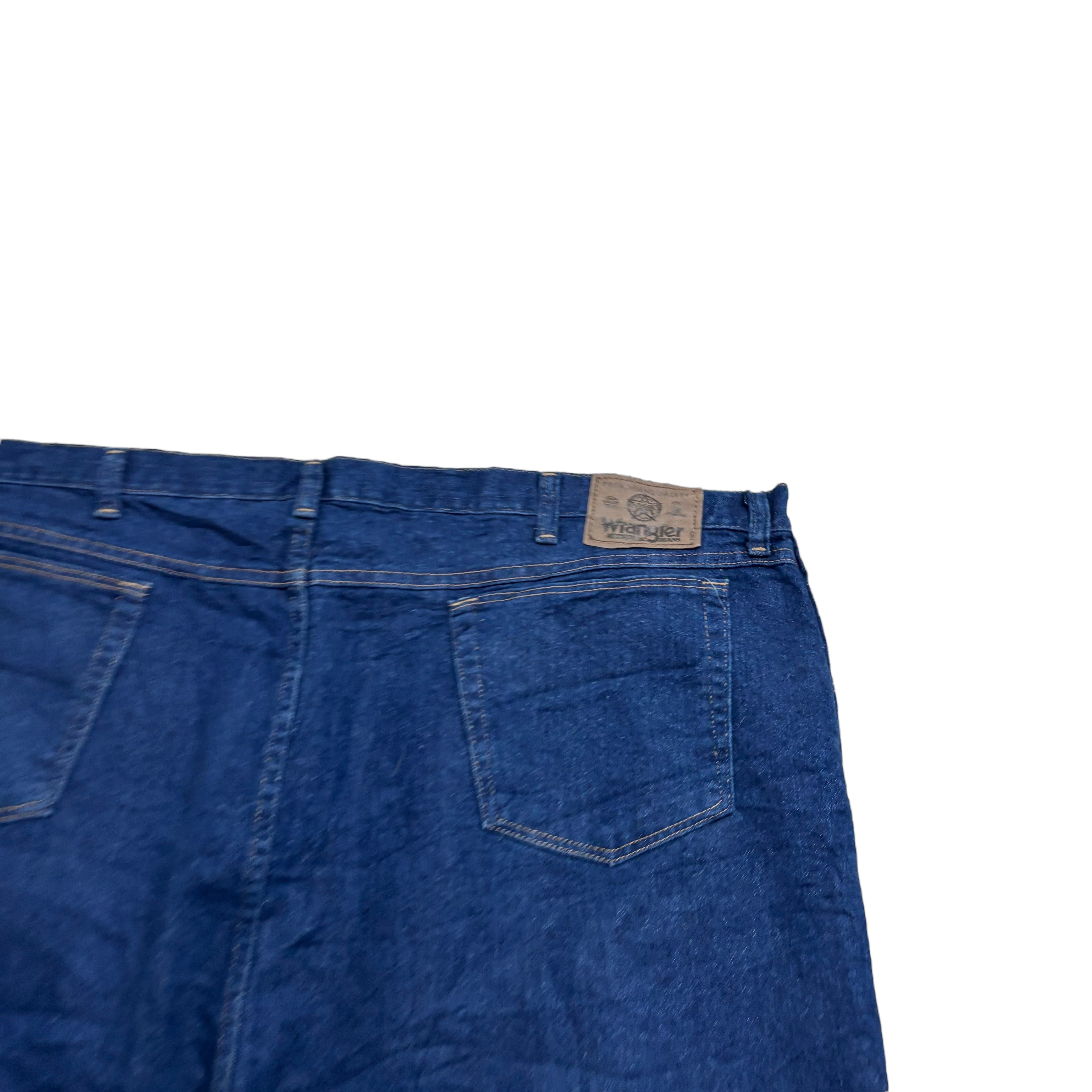 Wrangler Jeans W48 L30 Mens Dark Blue Regular Straight Fit Vintage Denim (E)