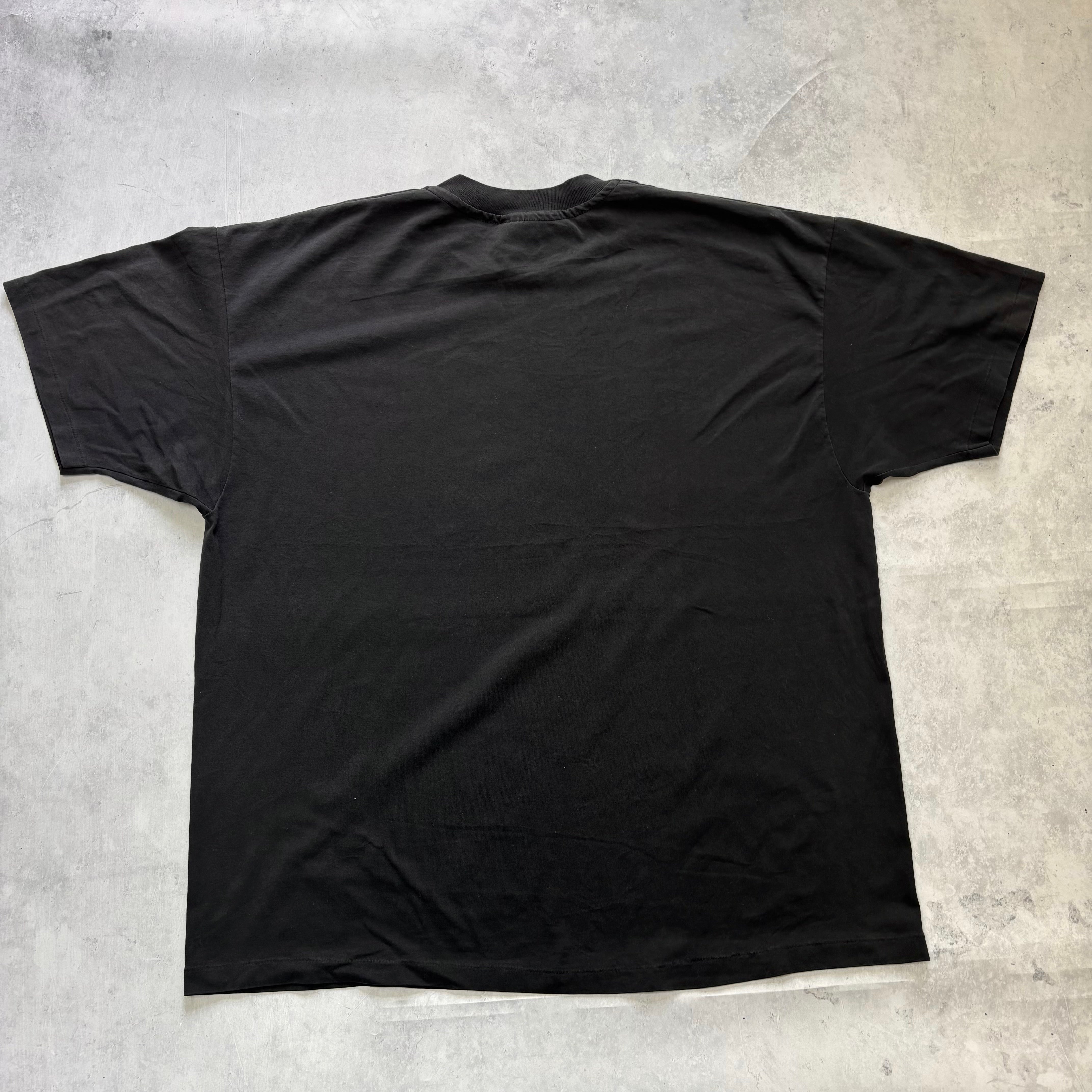 Vintage T Shirt Mens XXL Black Single Stitch Graphic Print 90s USA Tourist (E)